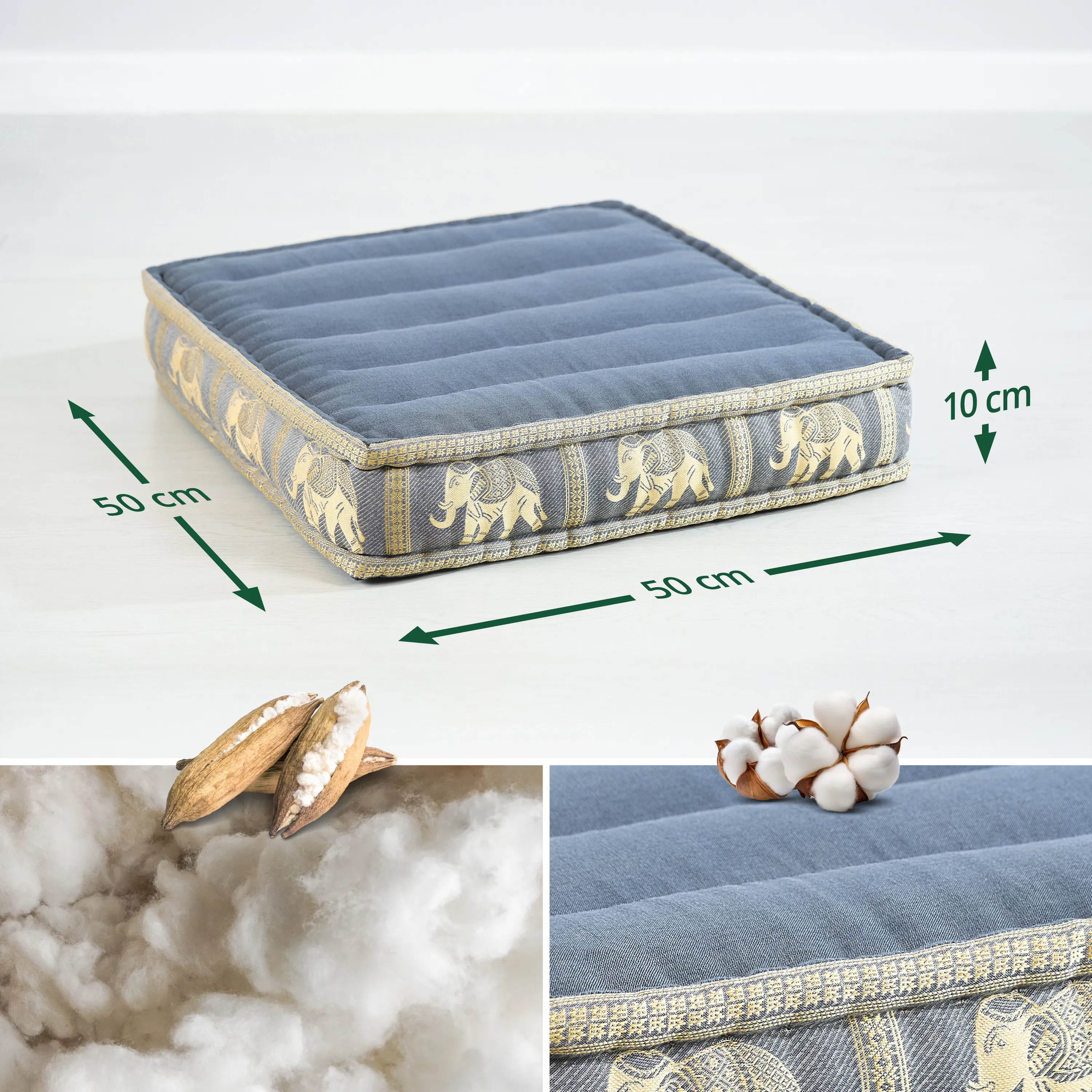 Coussin de sol en kapok, Deluxe