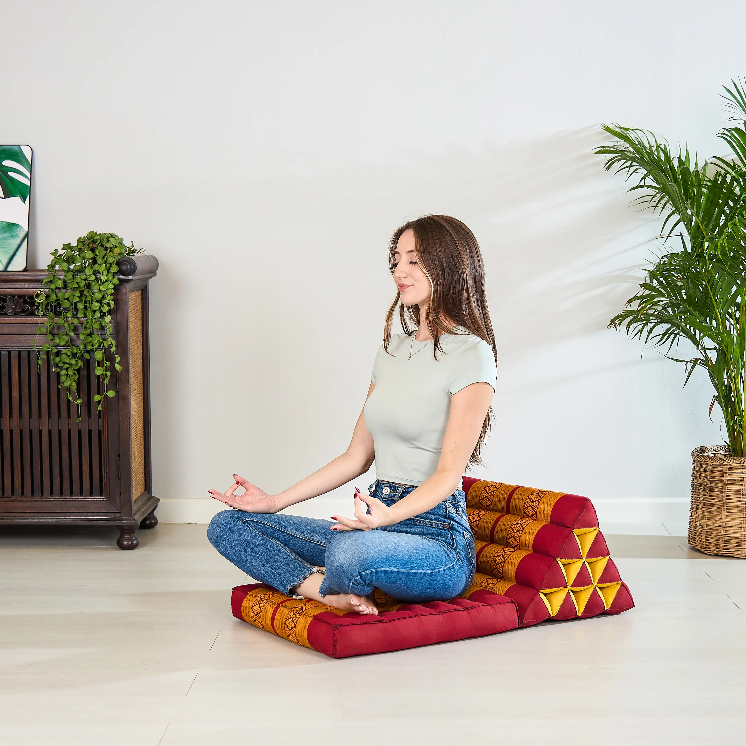 Coussin thaï avec matelas 1 partie en kapok