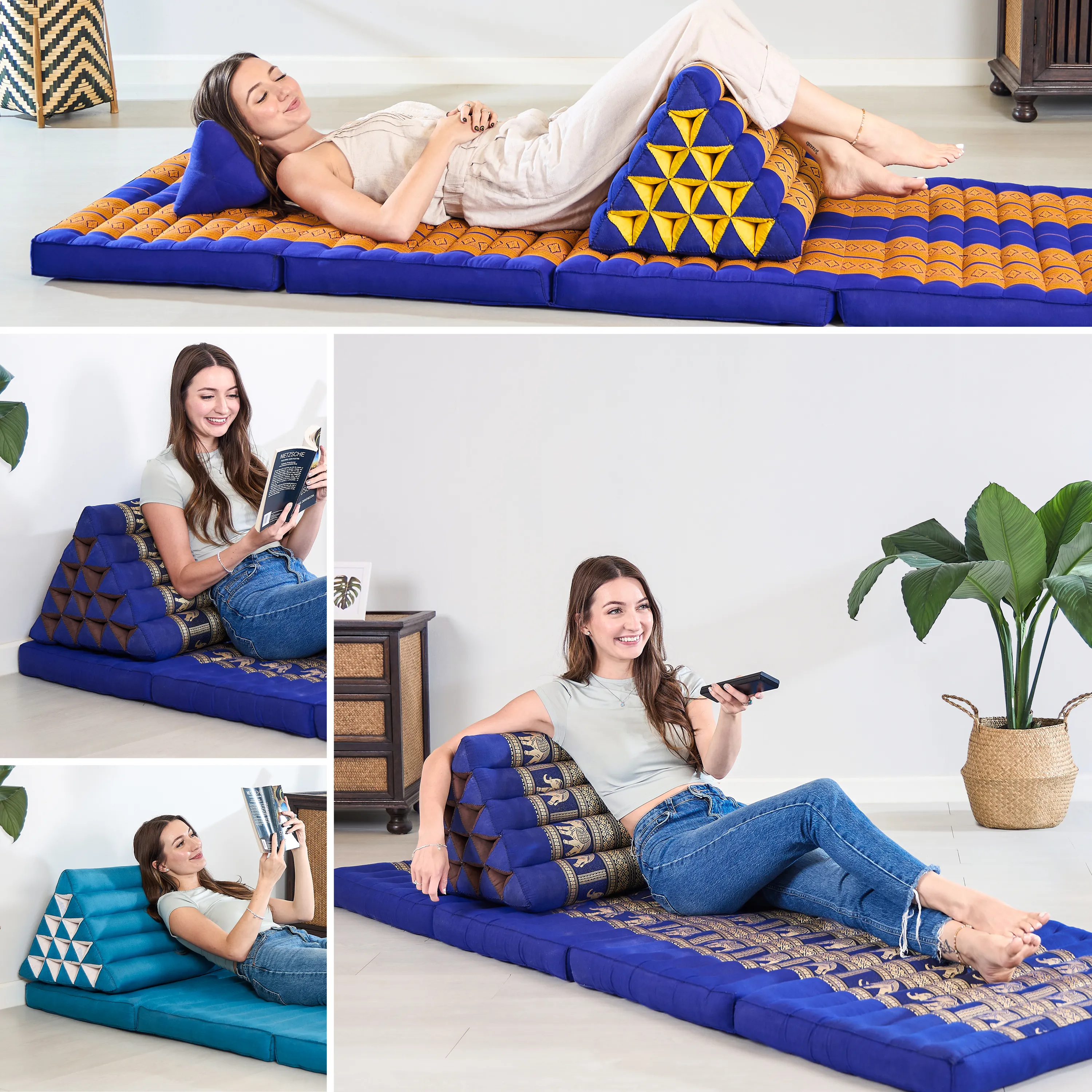 Coussin triangulaire haut en kapok, Deluxe