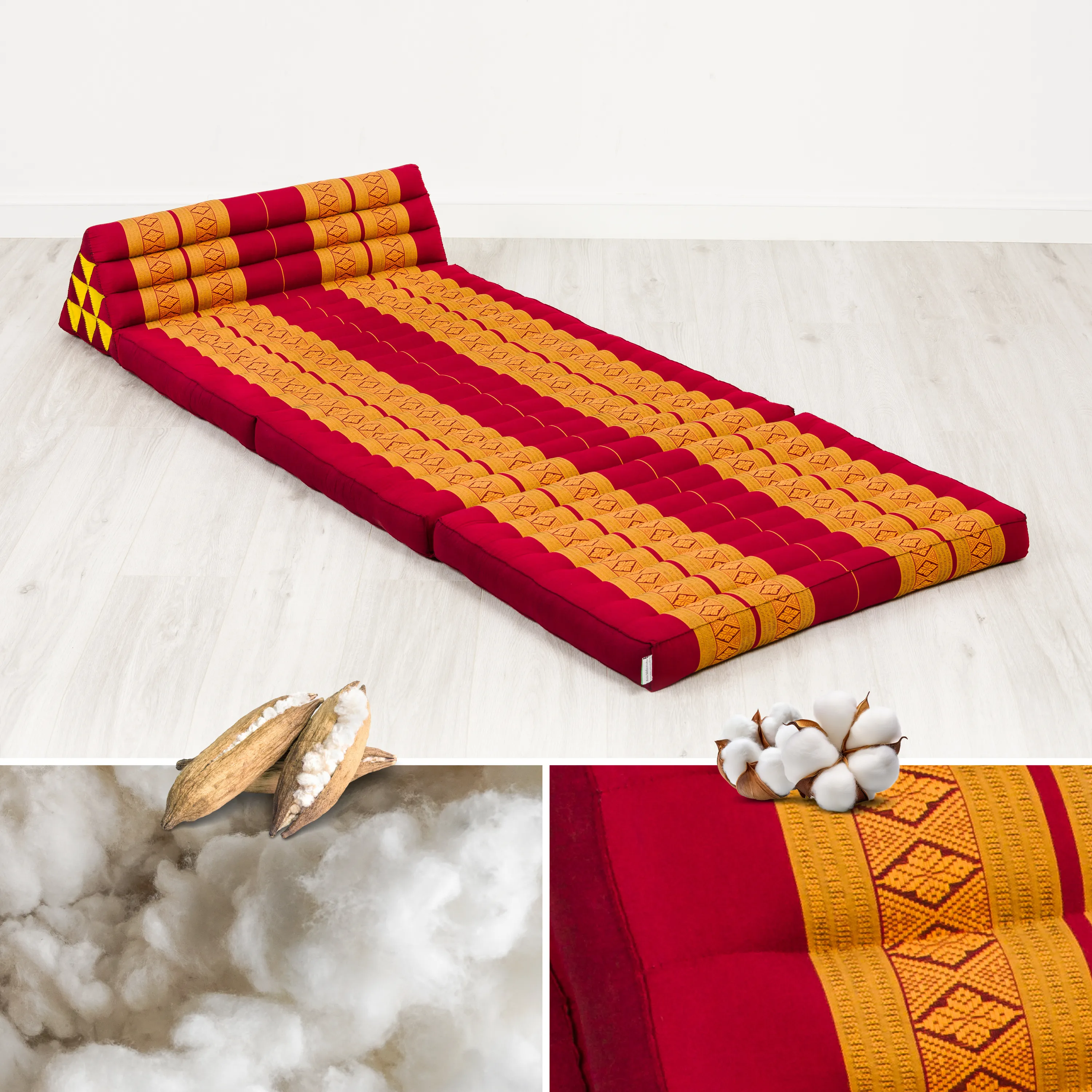 Coussin thaï en kapok largeur XXL