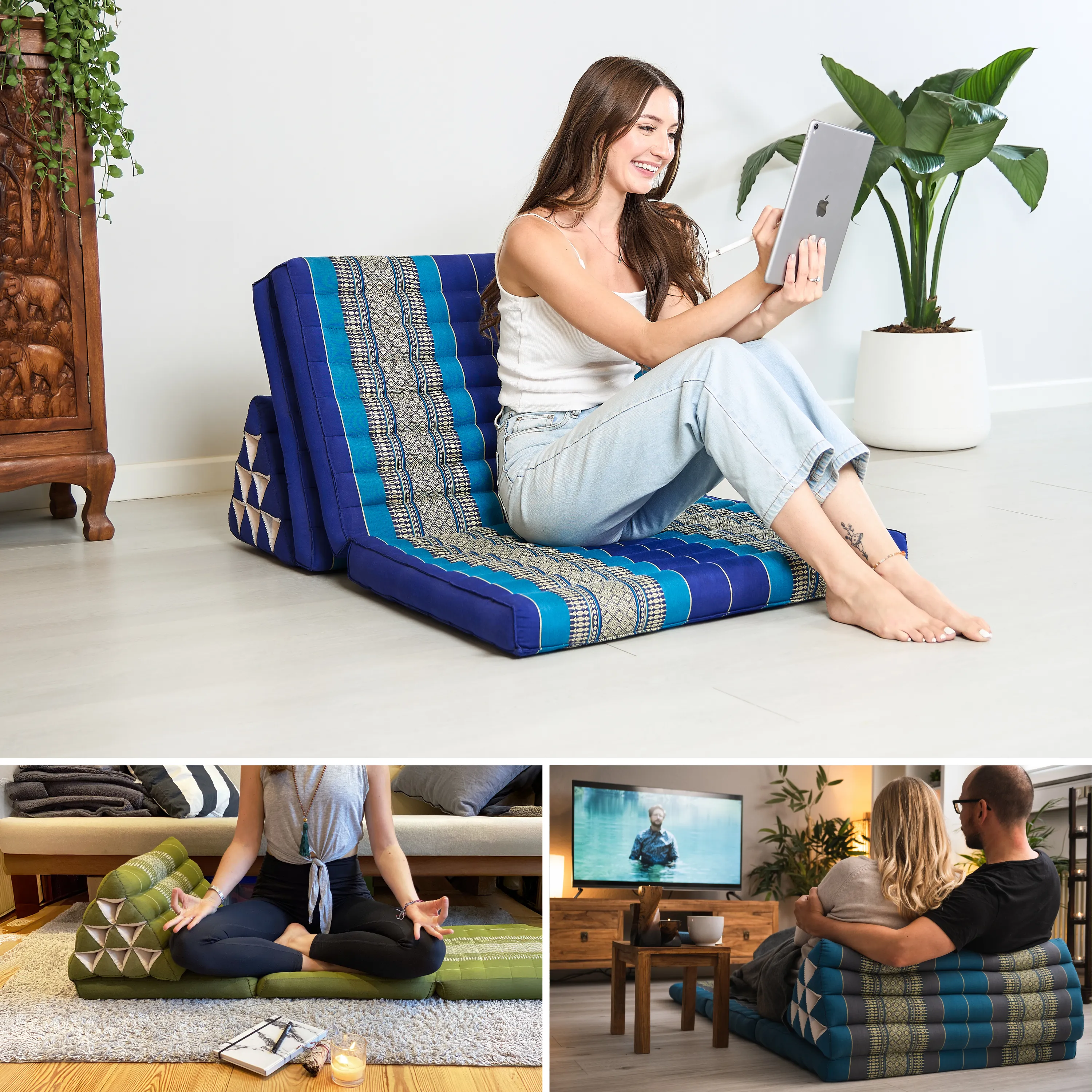 Coussin thaï en kapok largeur XXL