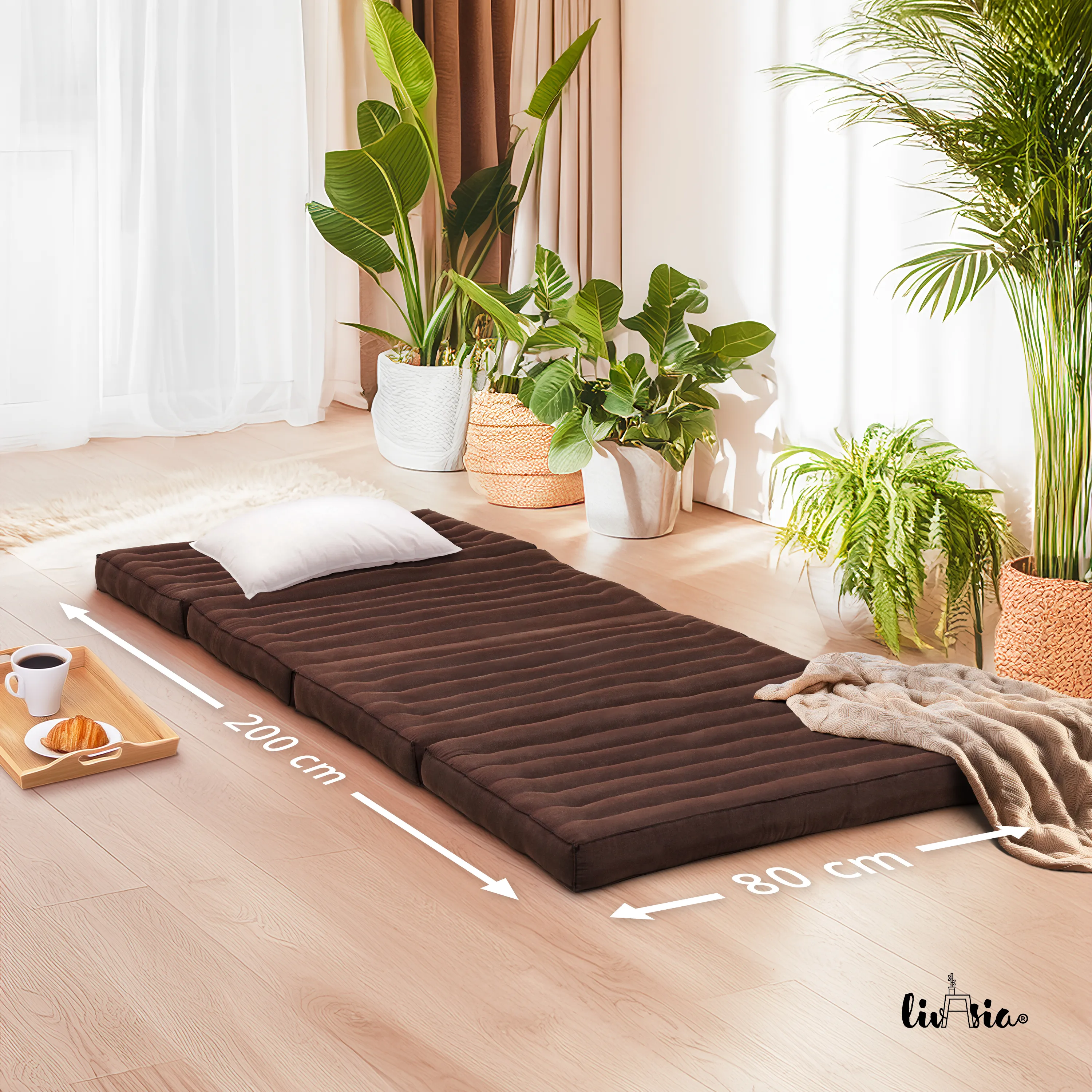 Matelas pliable en kapok, 80 cm de large, Basic
