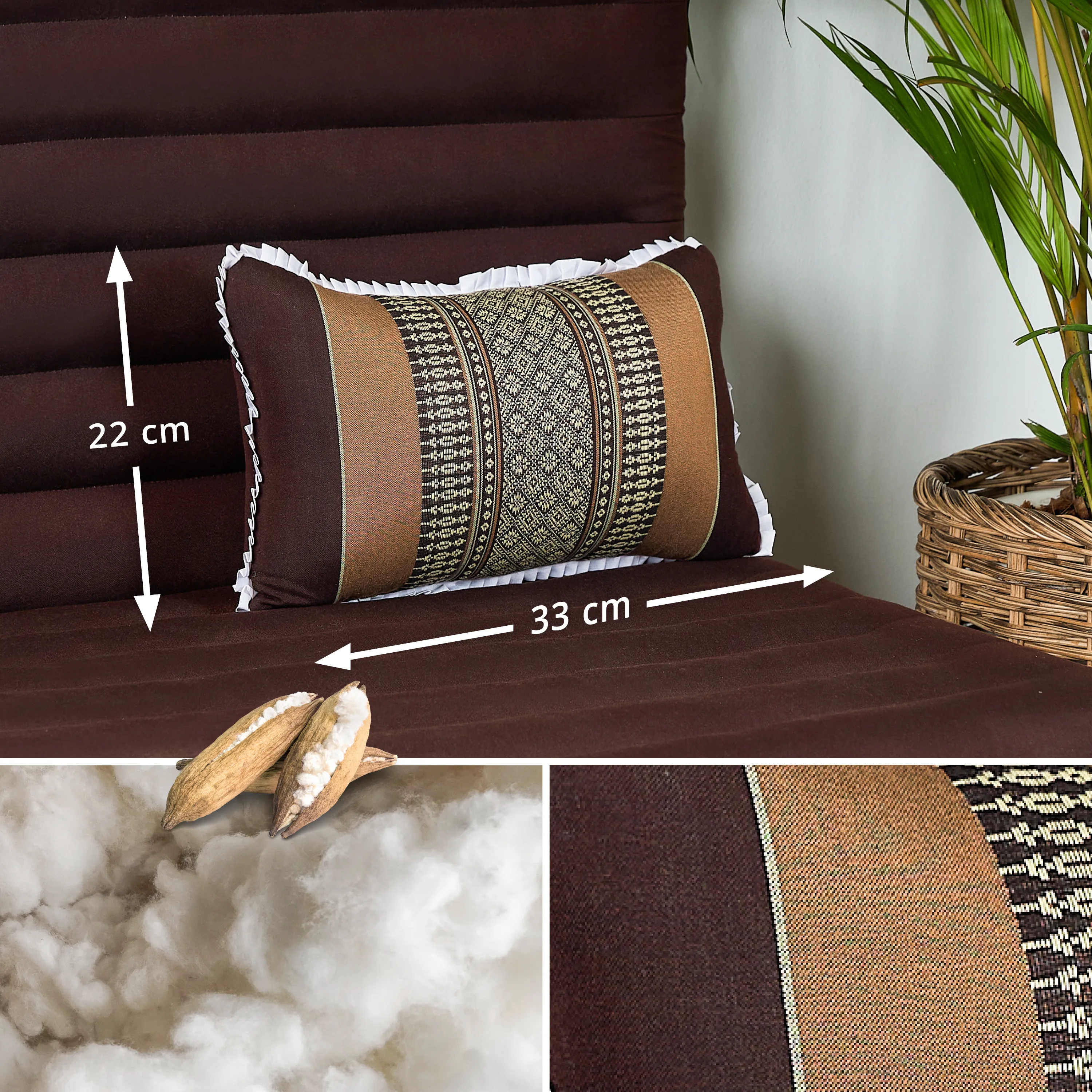 Coussin décoratif en kapok