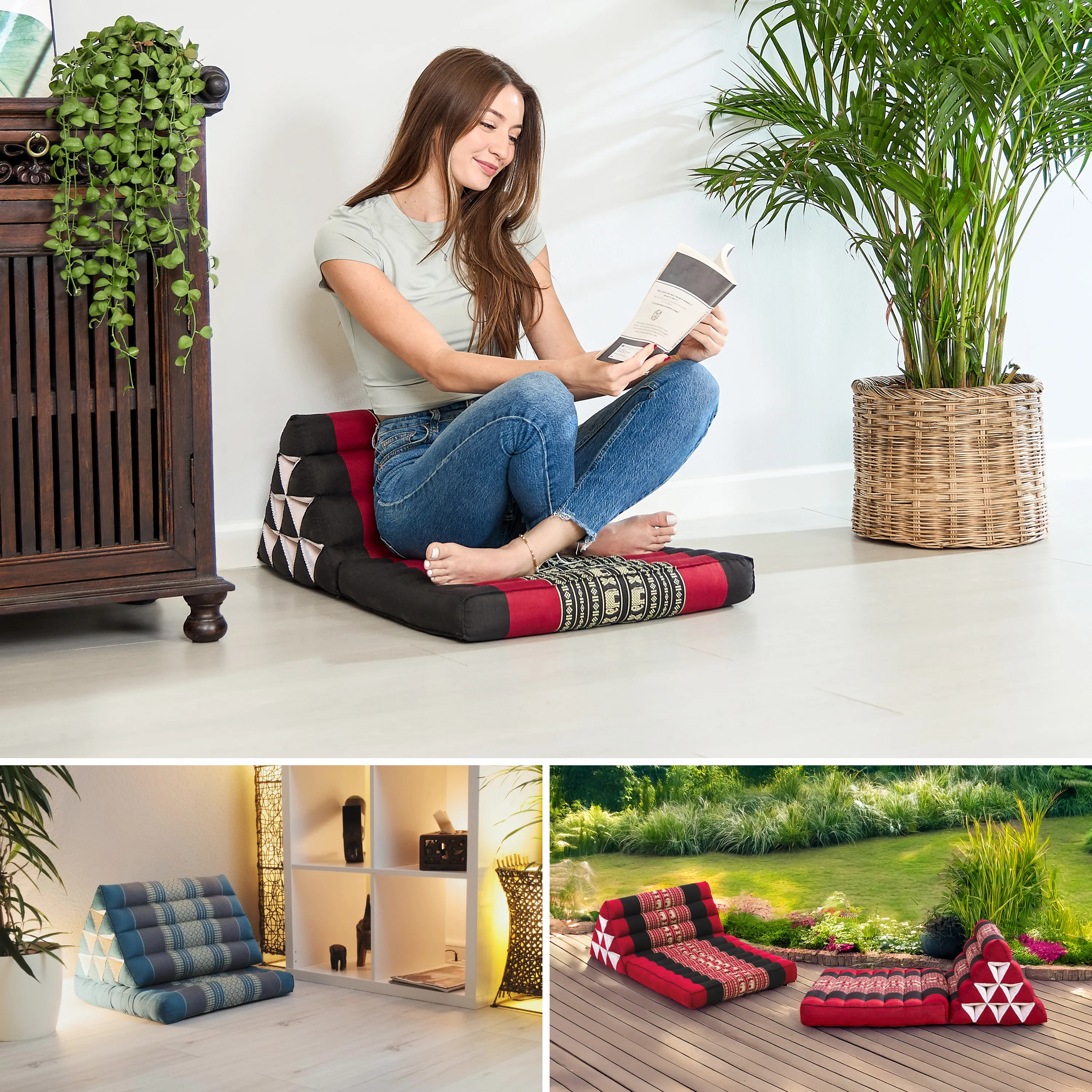 Coussin thaï avec matelas 1 partie en kapok