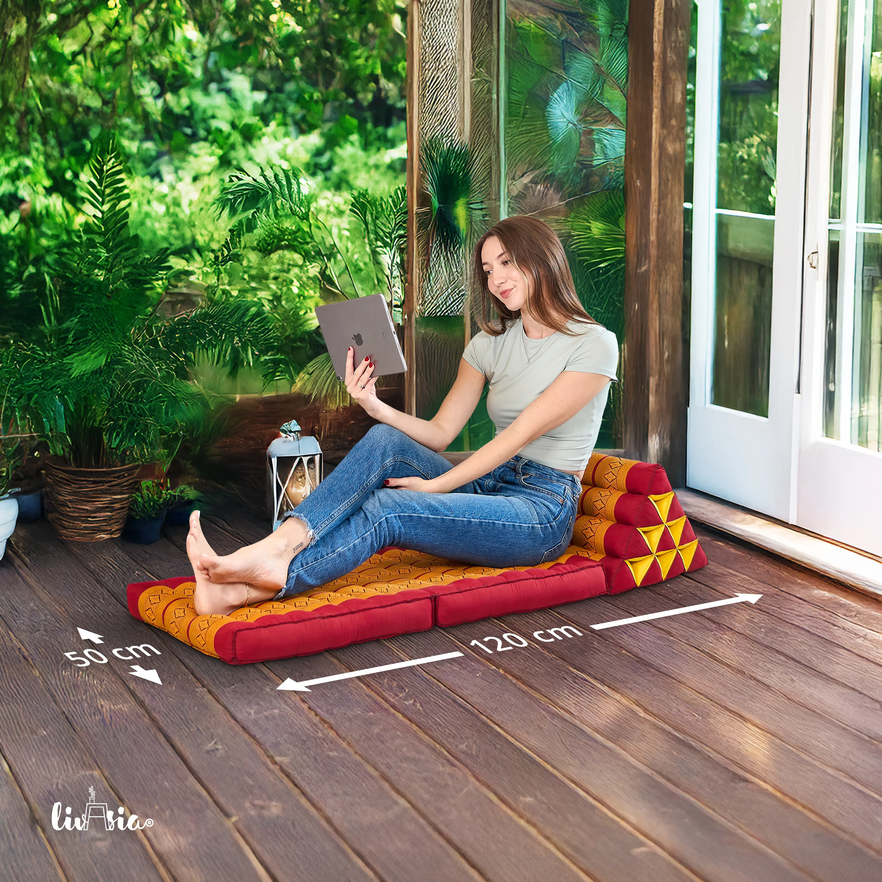 Coussin thaï avec matelas 2 parties en kapok