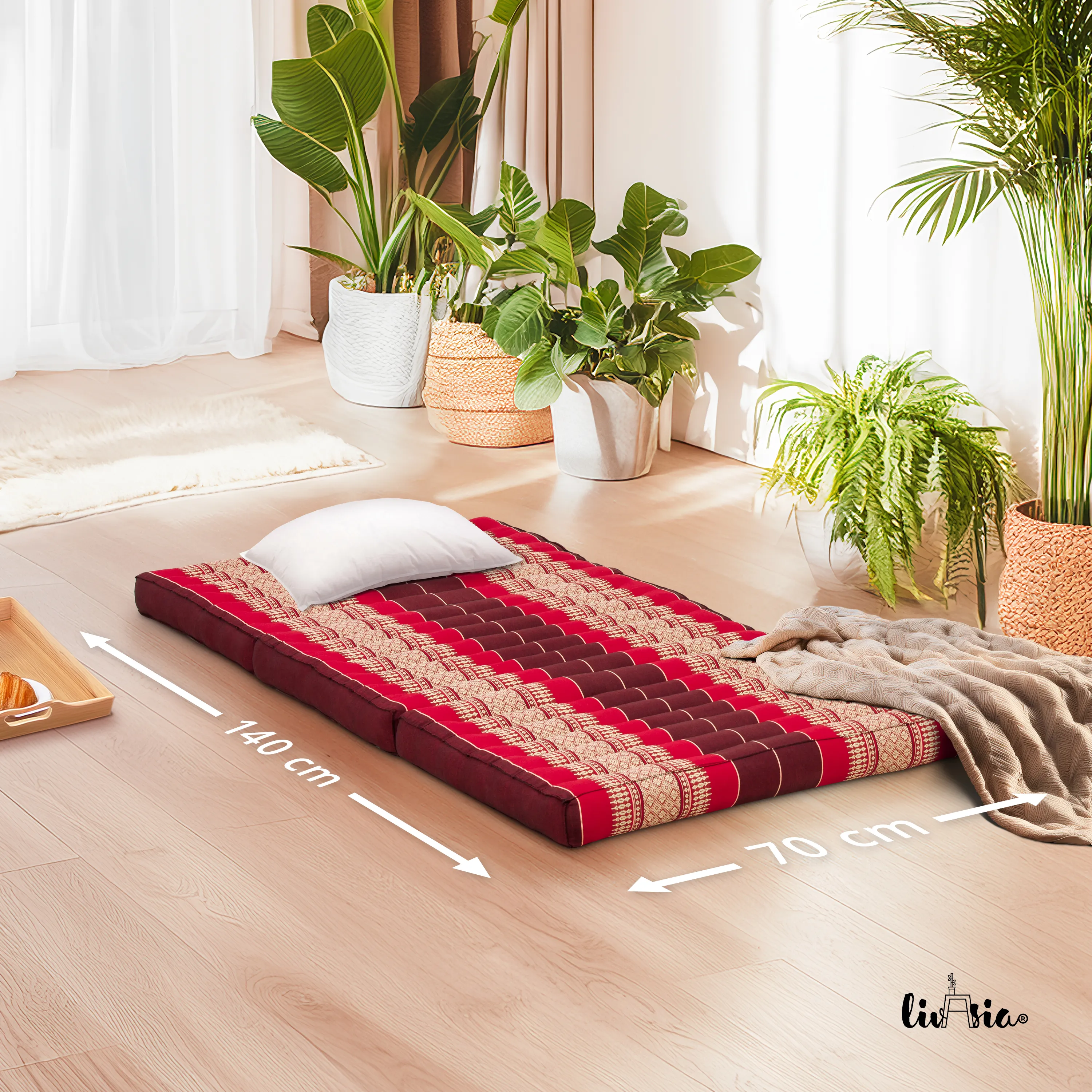 Matelas pliable pour enfant en kapok, 70 cm de large