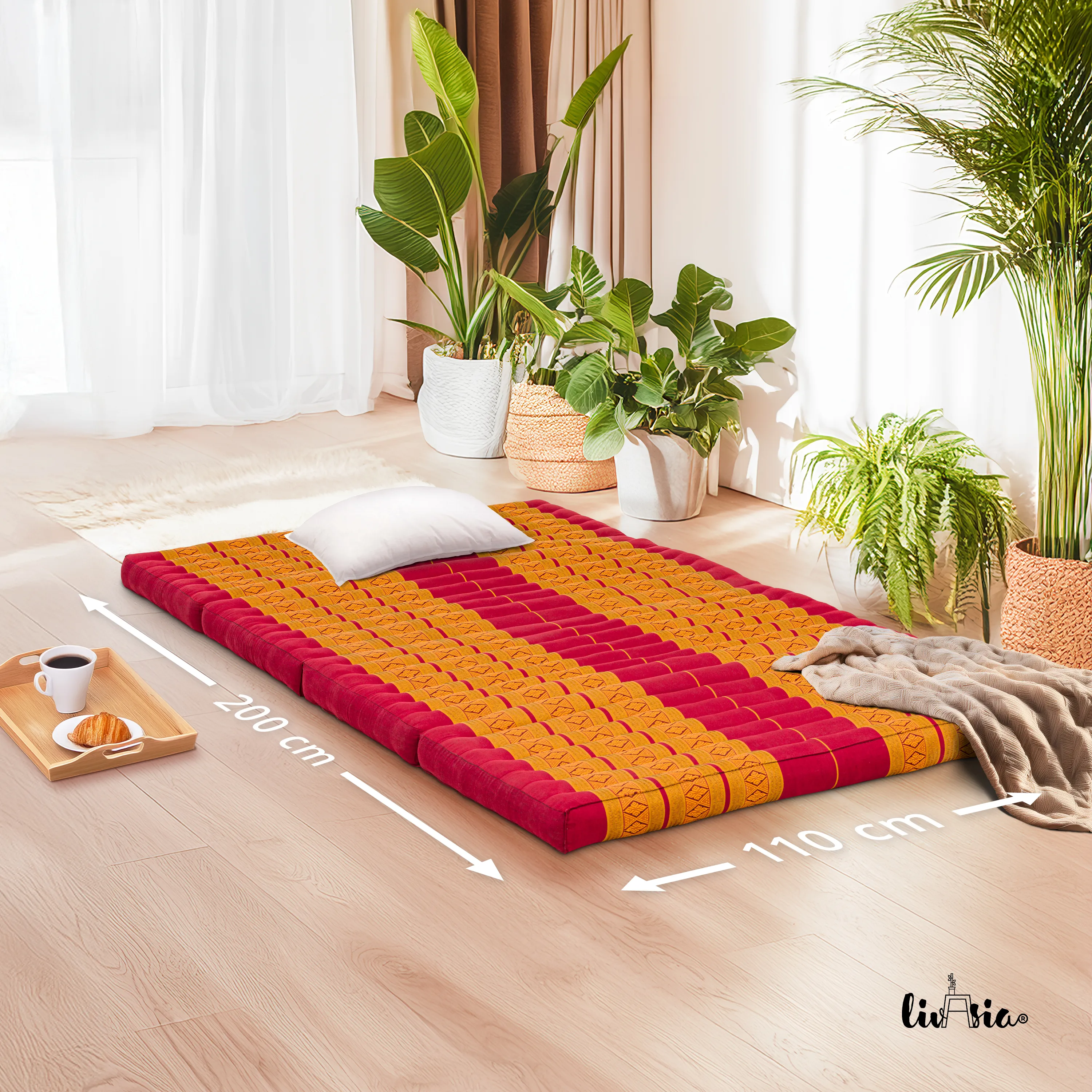 Matelas pliable en kapok, 110 cm de large, Classic