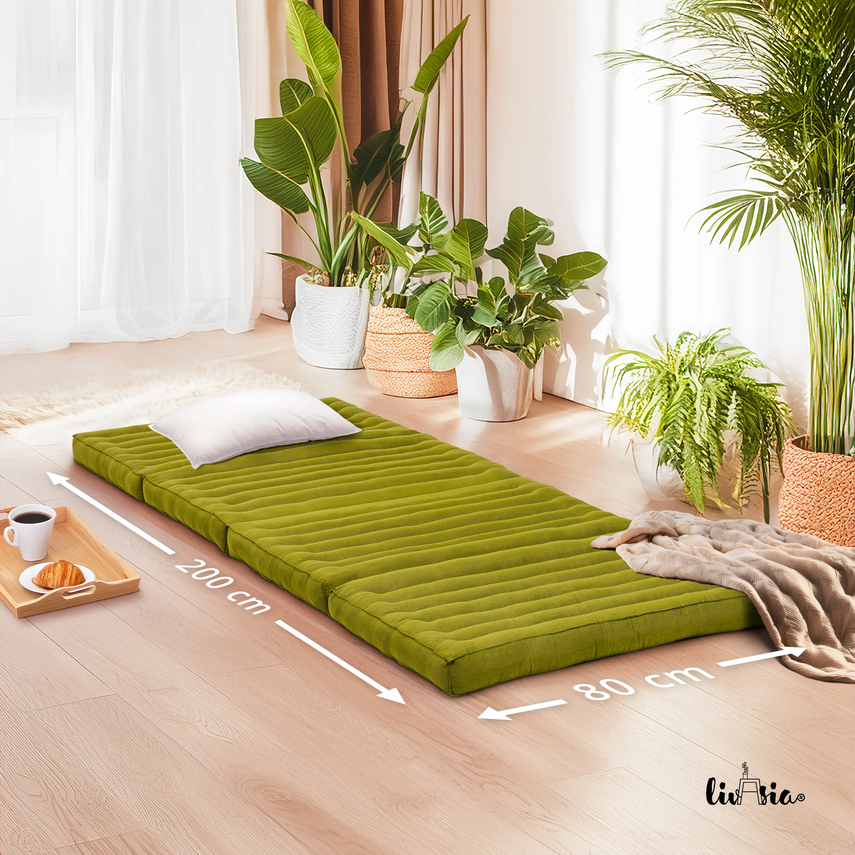 Matelas pliable en kapok, 80 cm de large, Basic