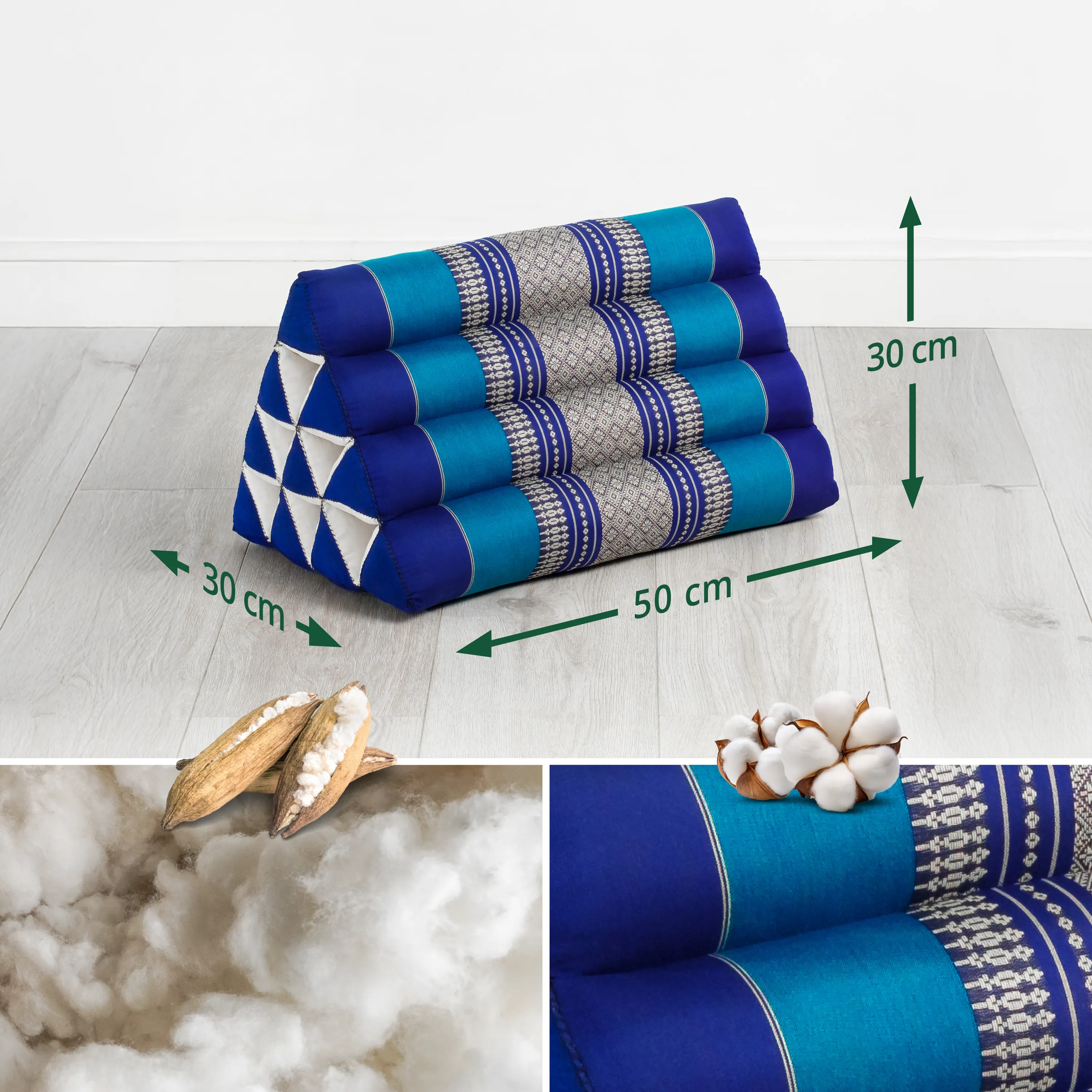 Coussin triangulaire en kapok, Classic