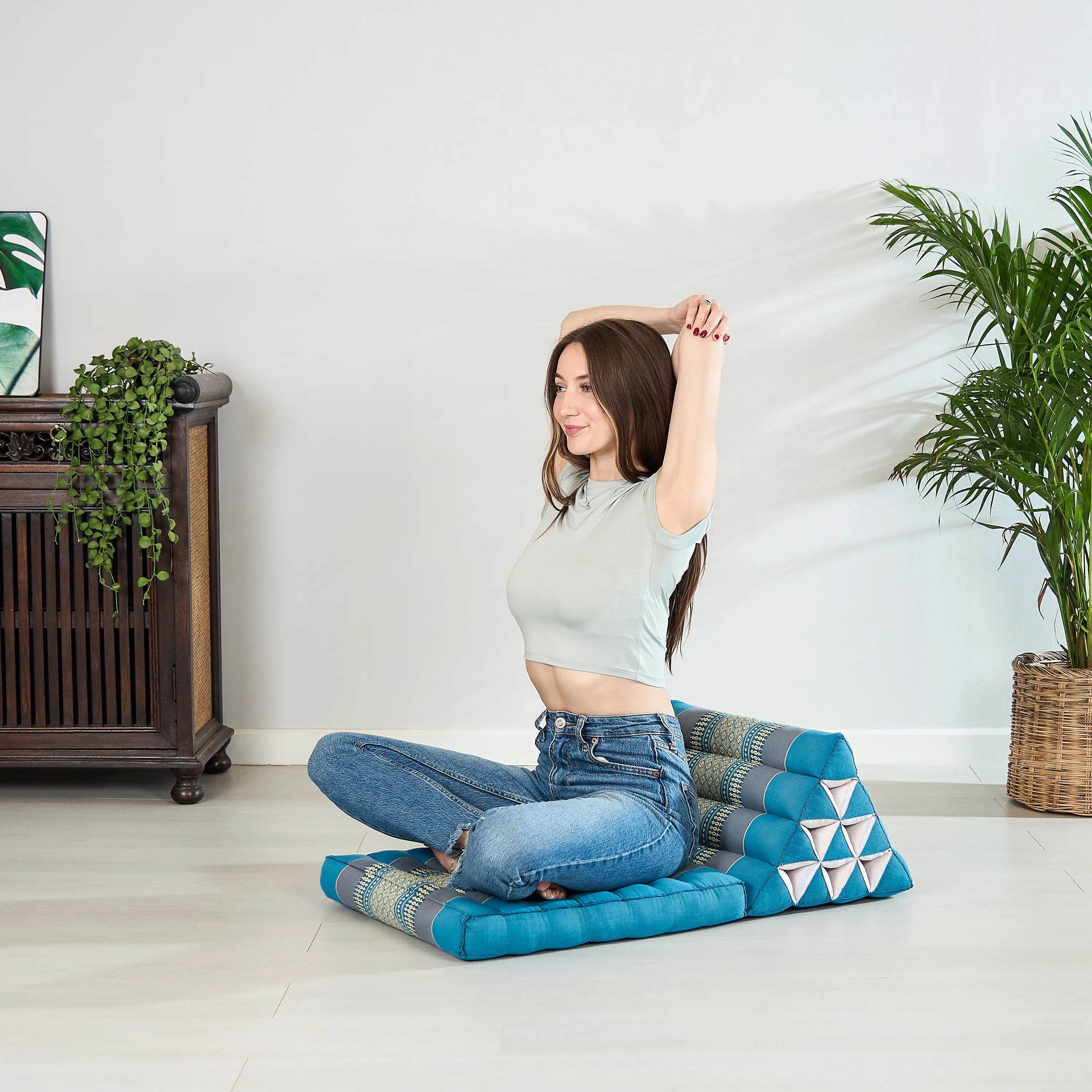 Coussin thaï avec matelas 1 partie en kapok