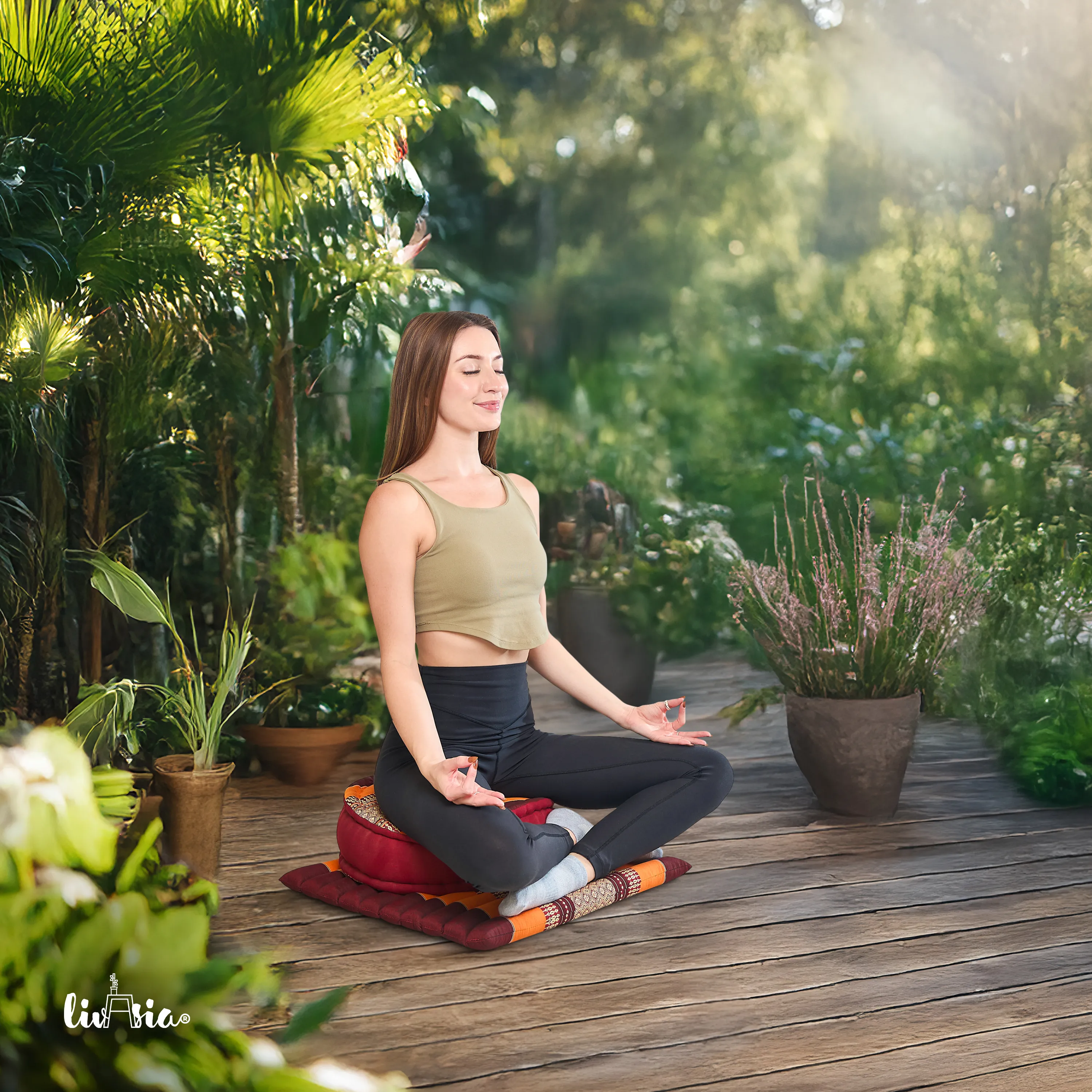 Set de coussins de méditation en kapok L