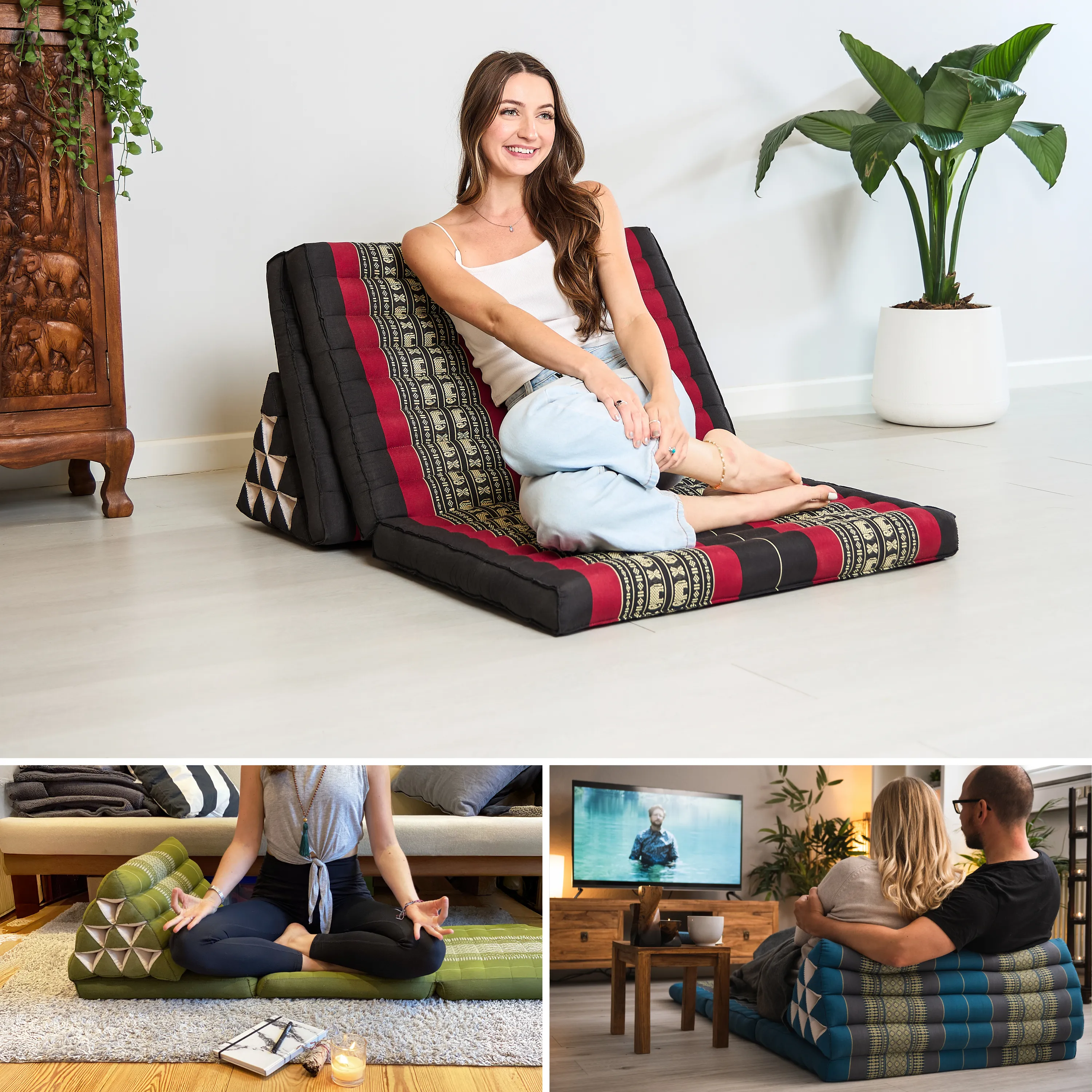 Coussin thaï en kapok largeur XXL