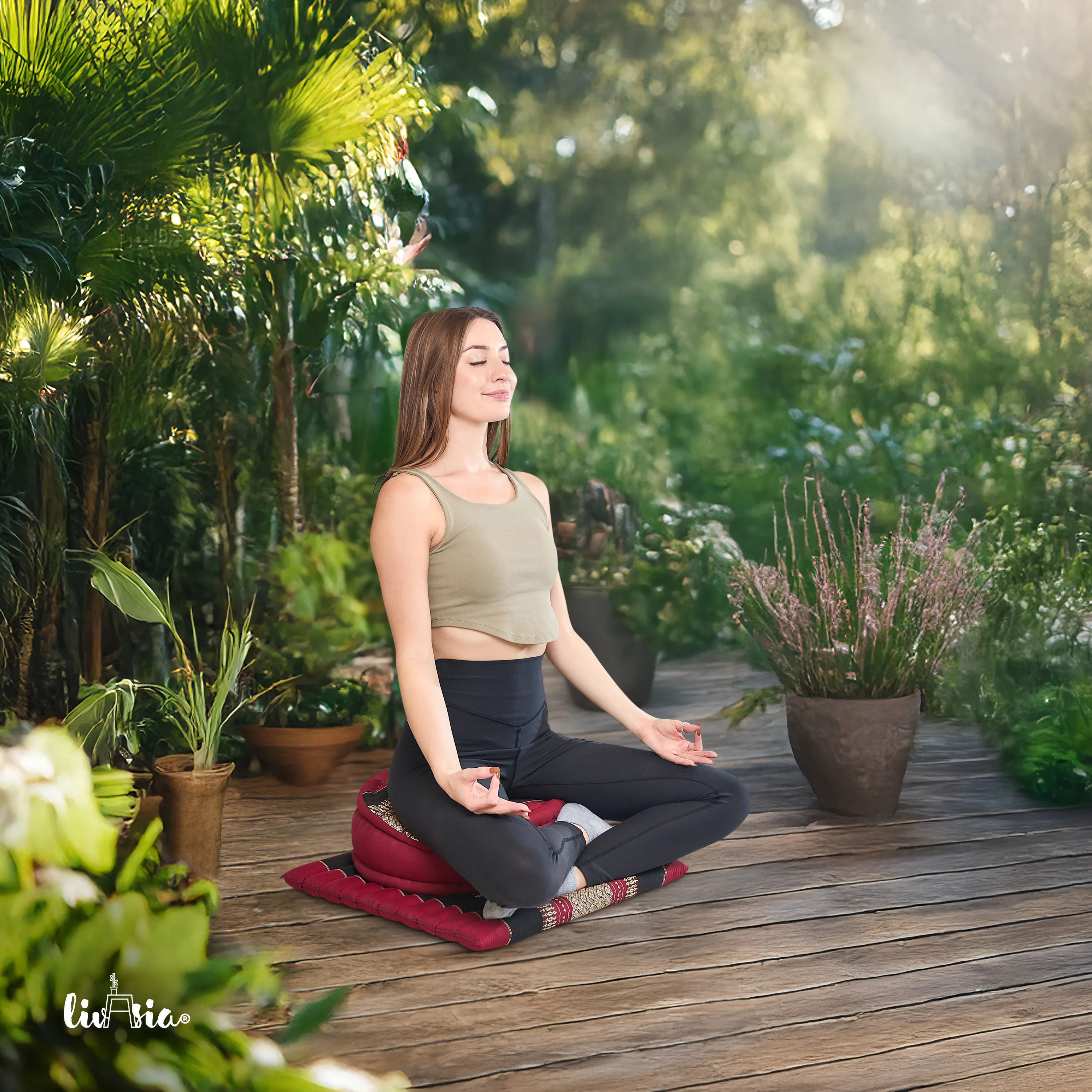 Set de coussins de méditation en kapok L