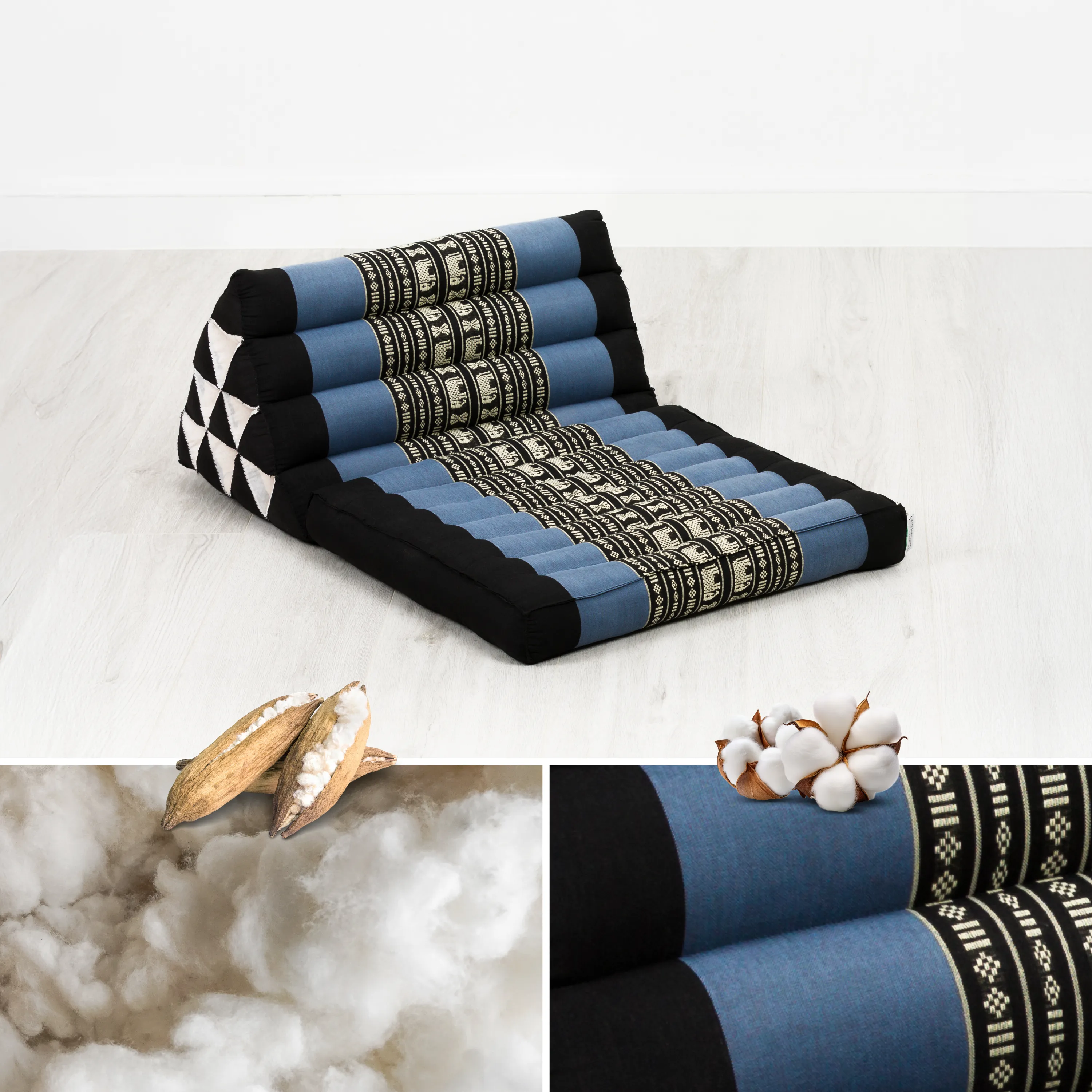 Coussin thaï avec matelas 1 partie en kapok
