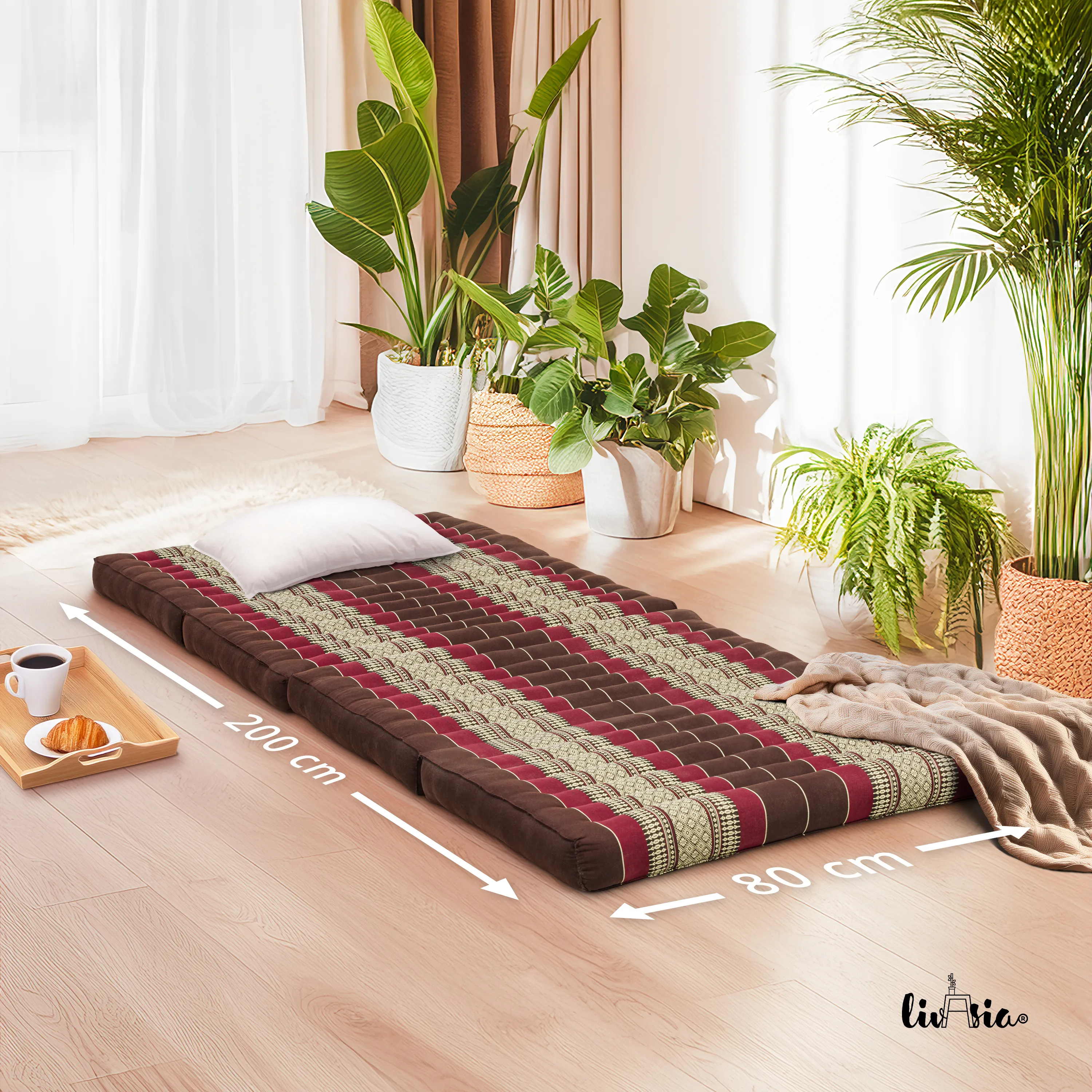 Matelas pliable en kapok, 80 cm de large, Classic