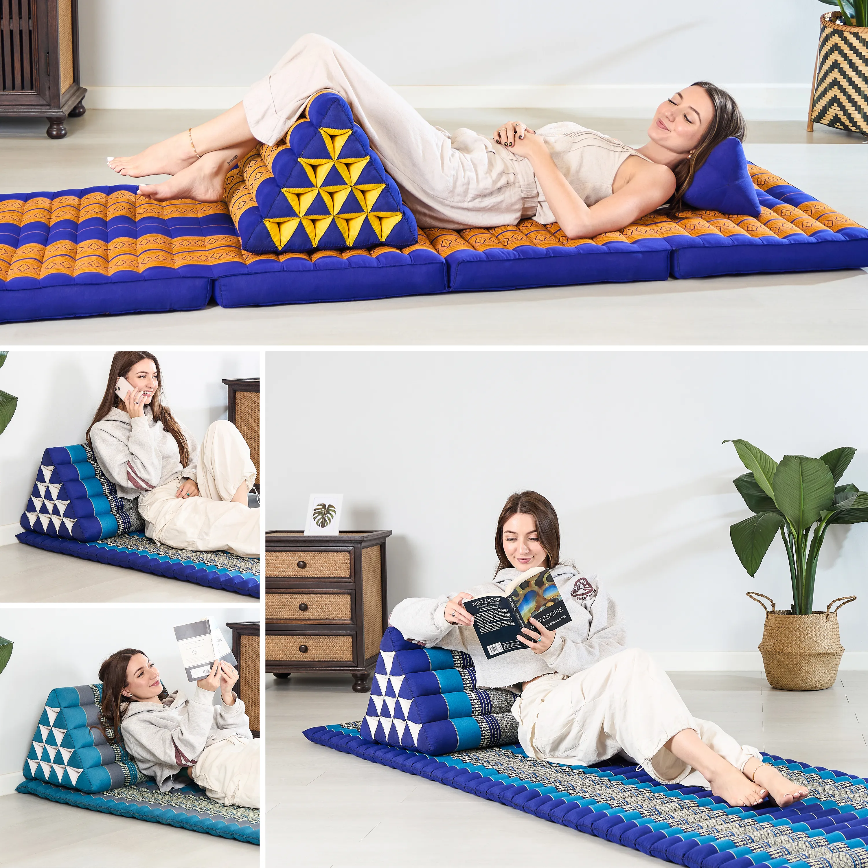 Coussin triangulaire haut en kapok, Classic