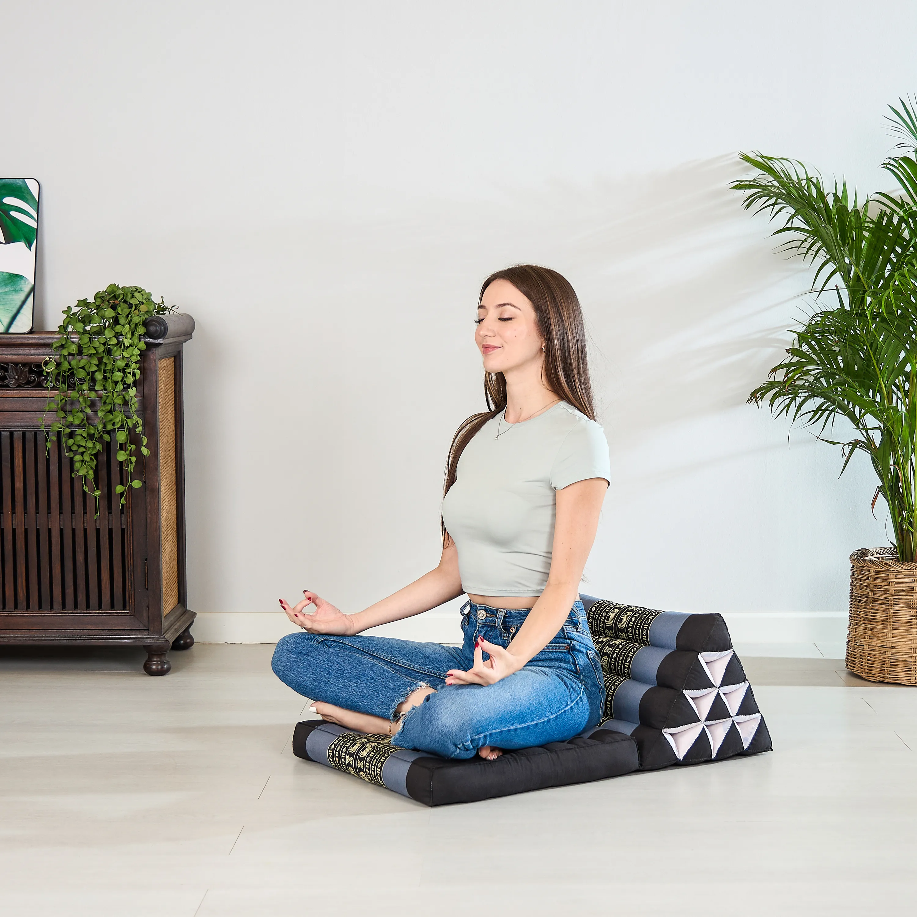 Coussin thaï avec matelas 1 partie en kapok