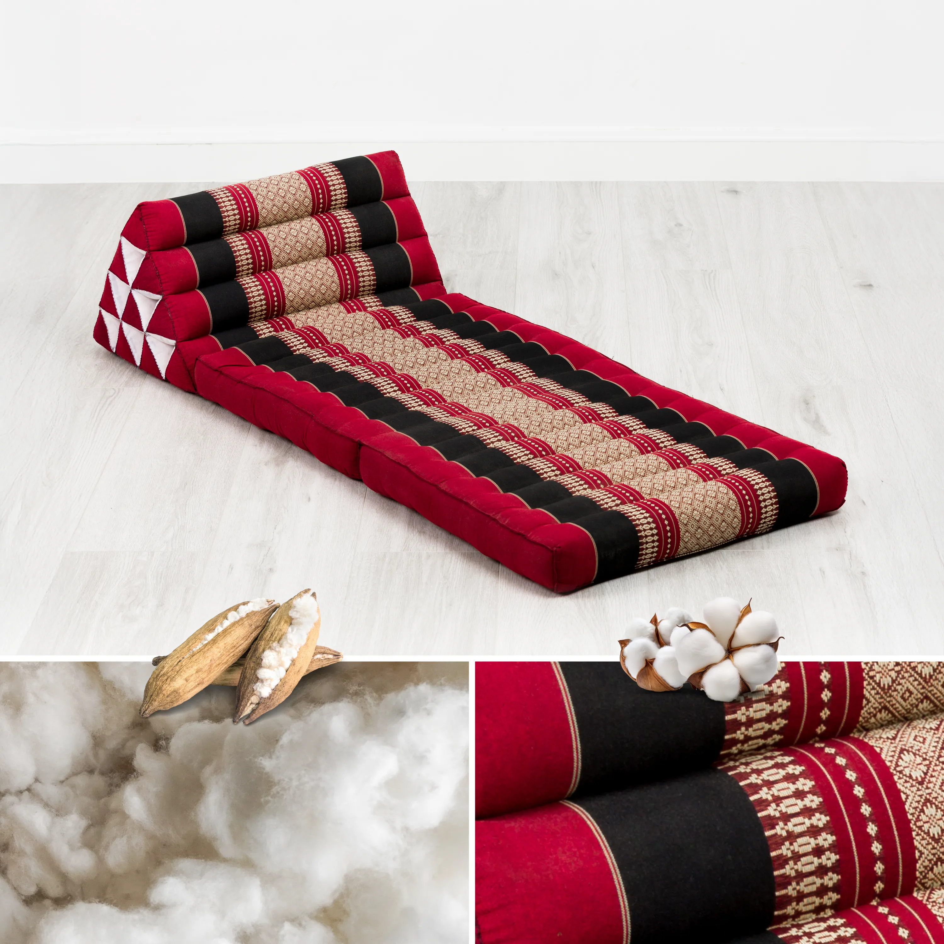 Coussin thaï avec matelas 2 parties en kapok