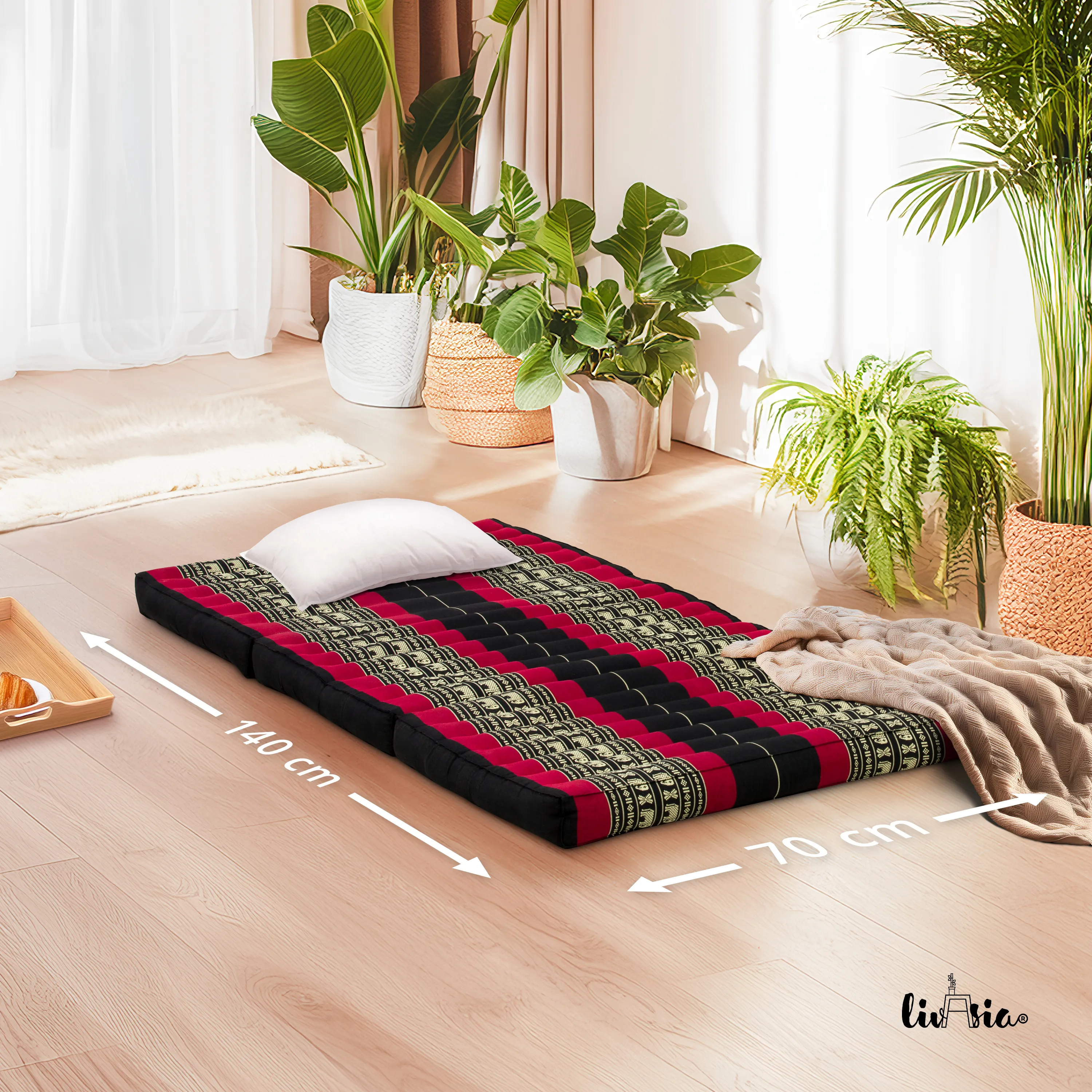 Matelas pliable pour enfant en kapok, 70 cm de large