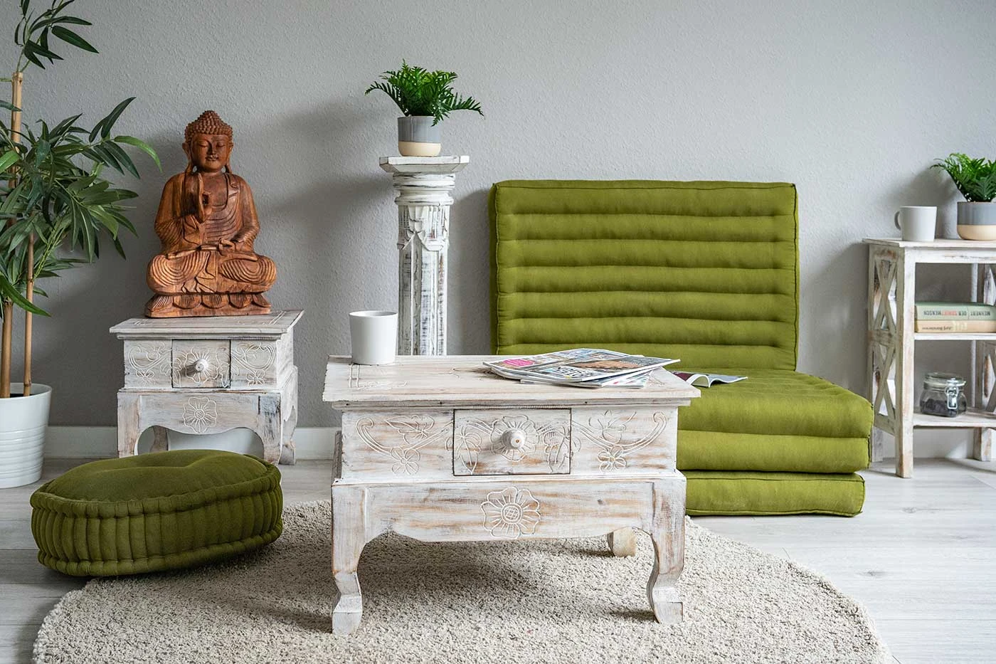 Créez une ambiance détendue et confortable dans votre salon avec les produits livasia