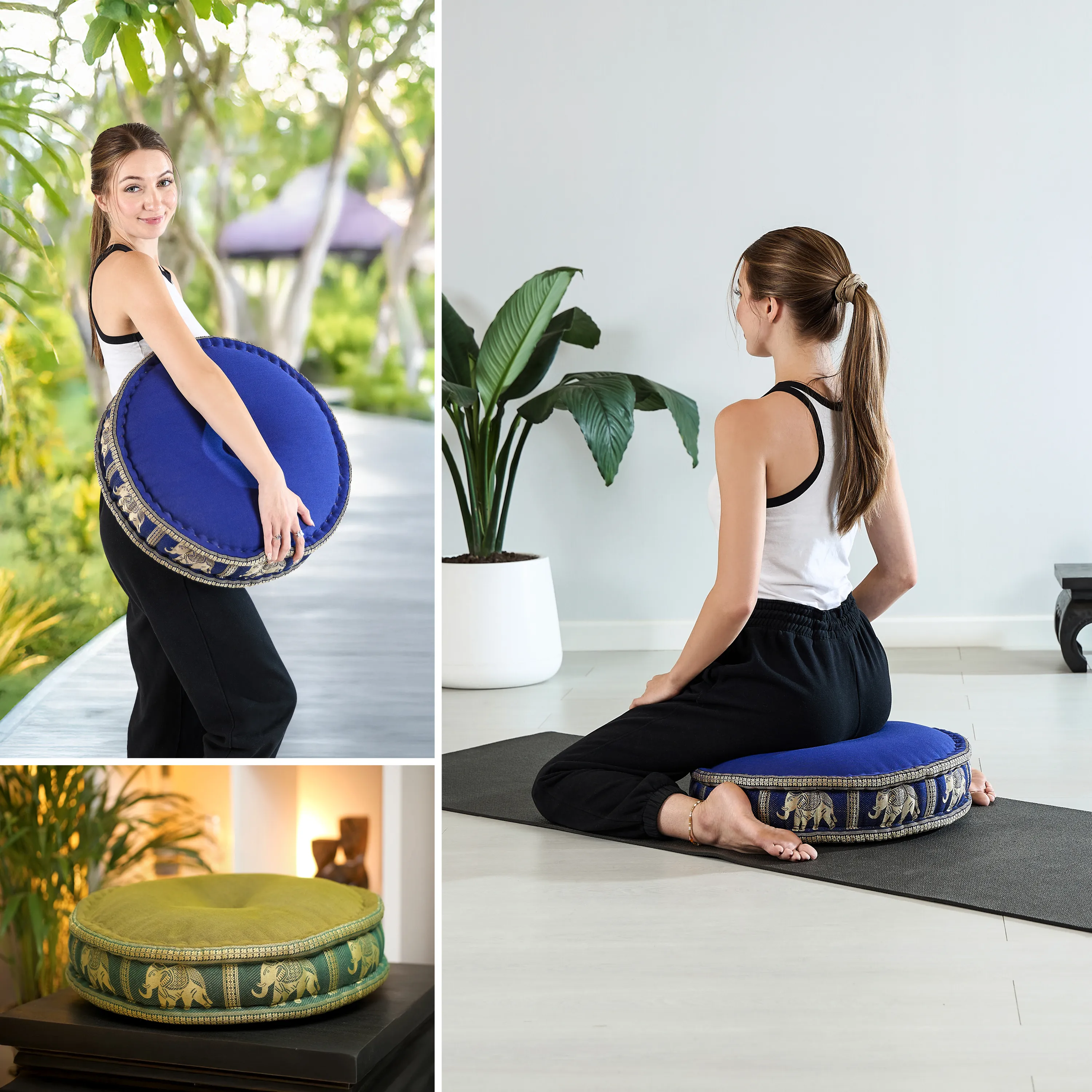 Zafu grande taille en kapok, Deluxe