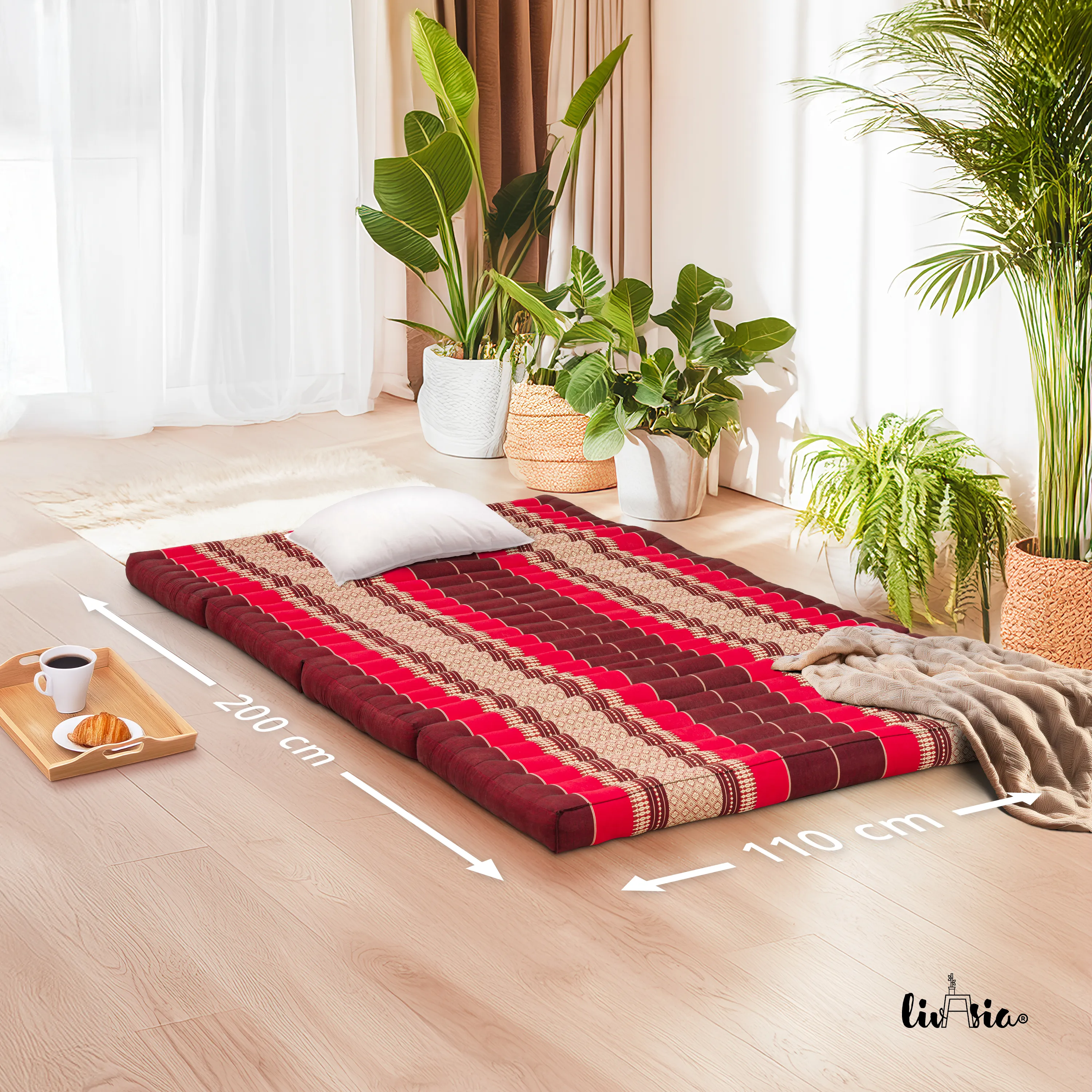 Matelas pliable en kapok, 110 cm de large, Classic