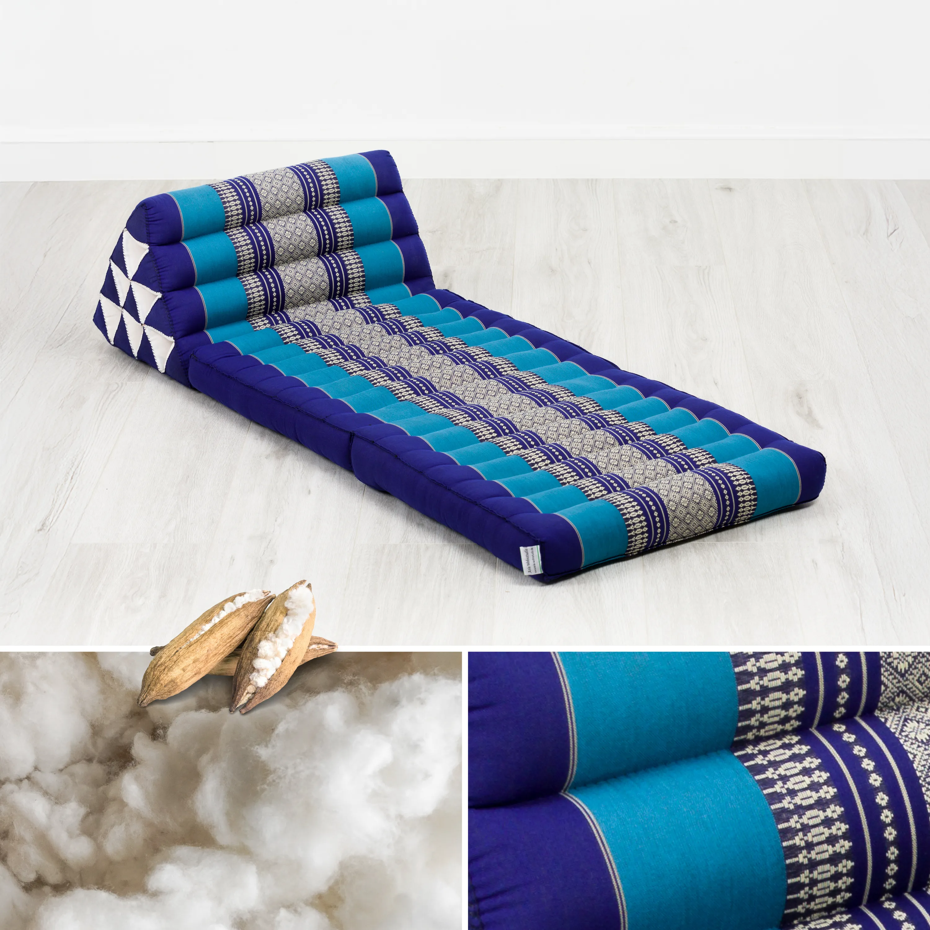 Coussin thaï avec matelas 2 parties en kapok
