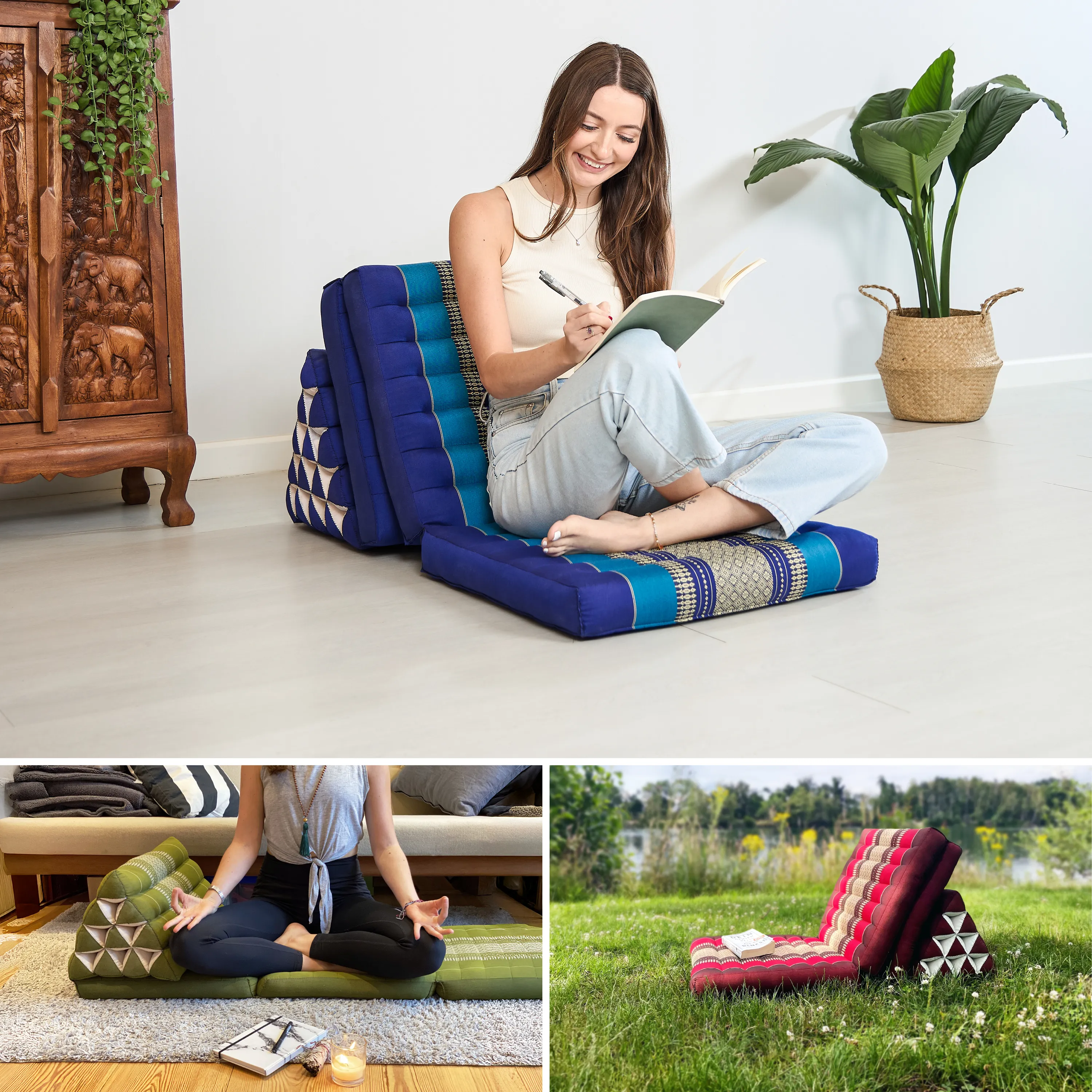 Coussin thaï en kapok hauteur XXL