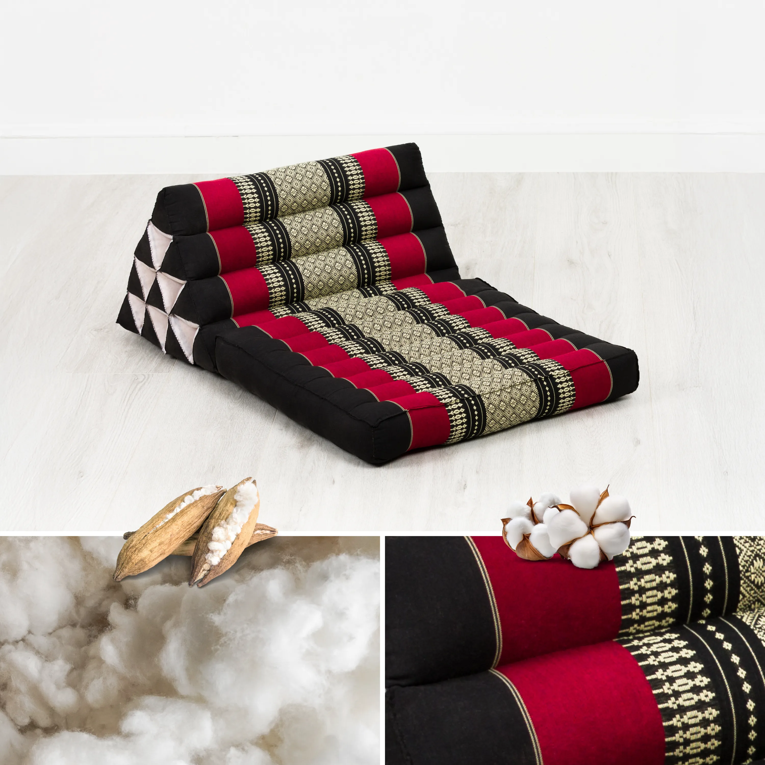 Coussin thaï avec matelas 1 partie en kapok