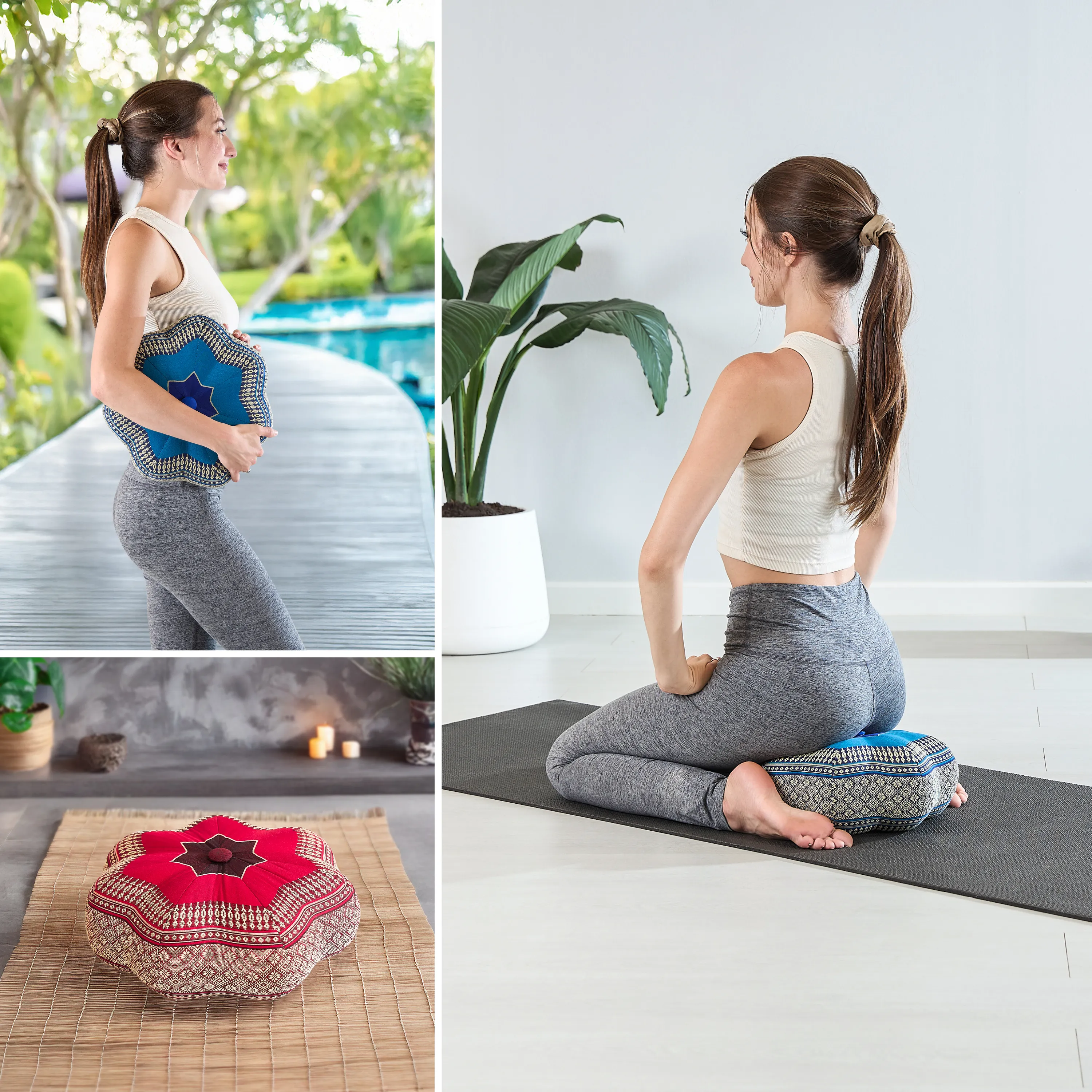 Zafu étoile petite taille en kapok