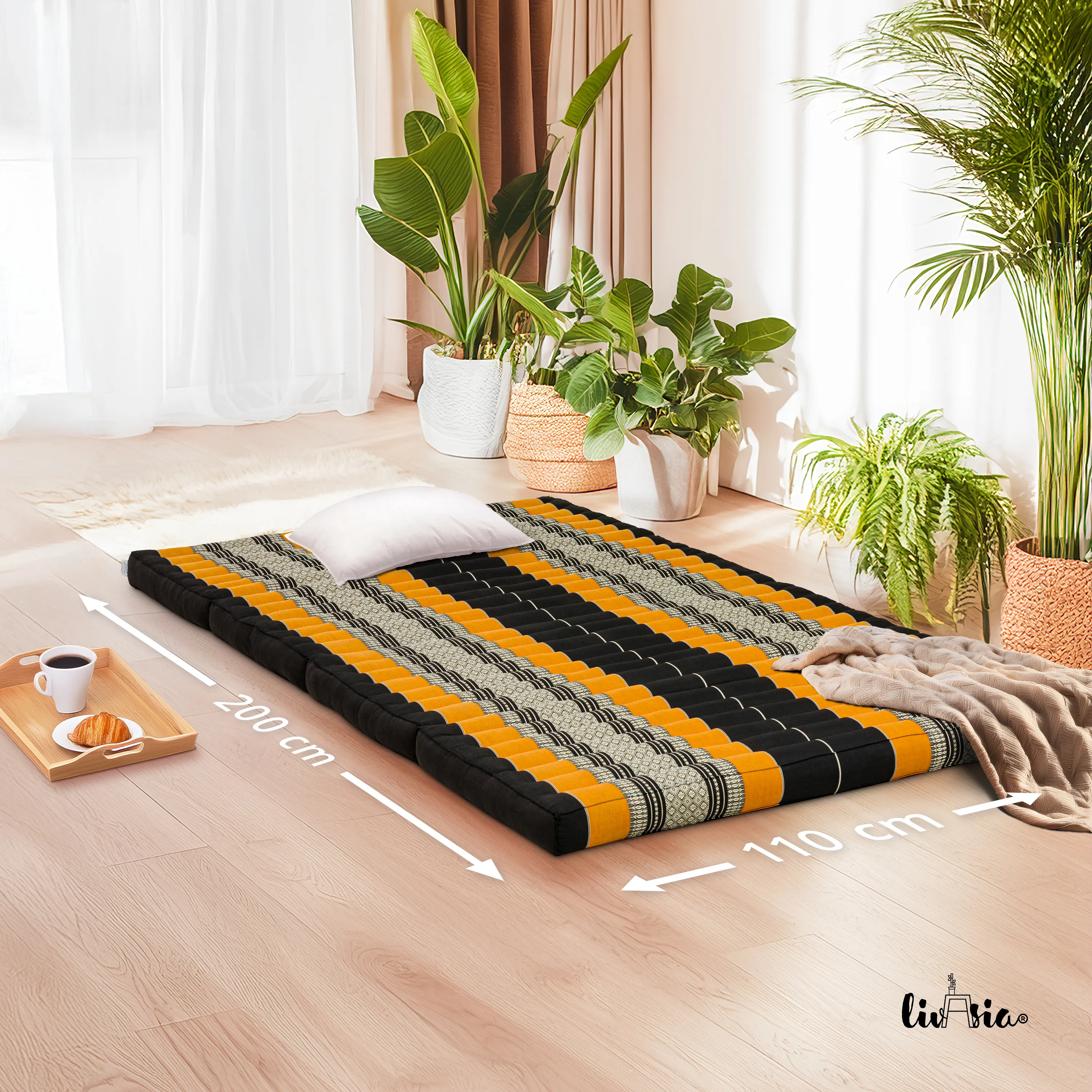 Matelas pliable en kapok, 110 cm de large, Classic