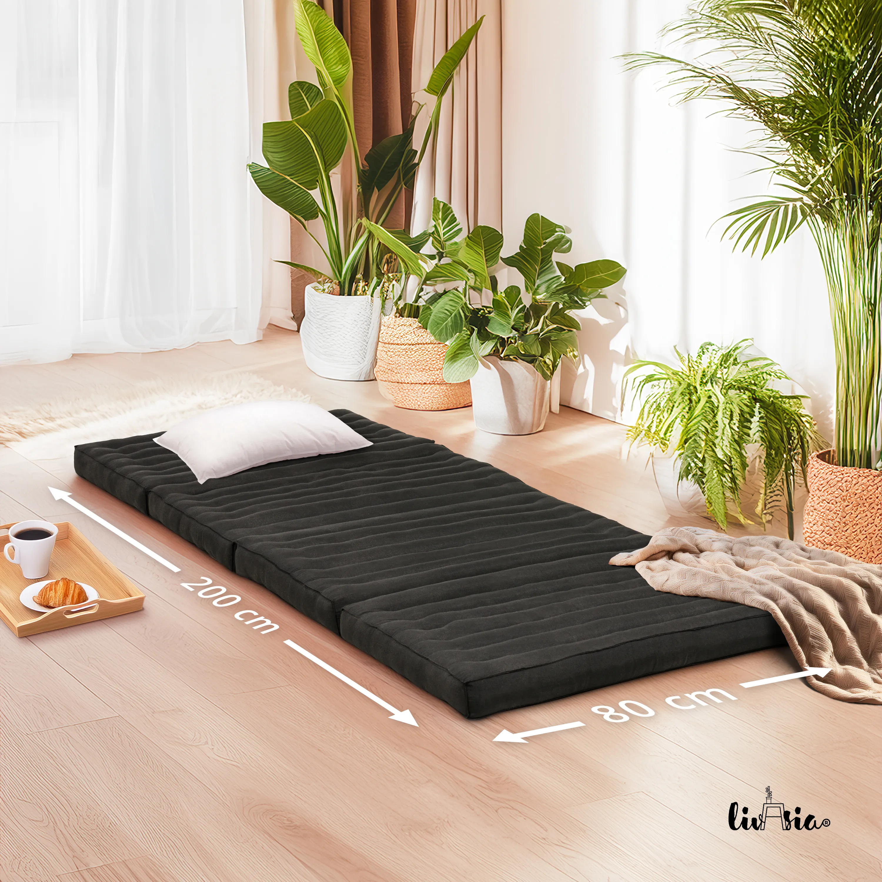 Matelas pliable en kapok, 80 cm de large, Basic