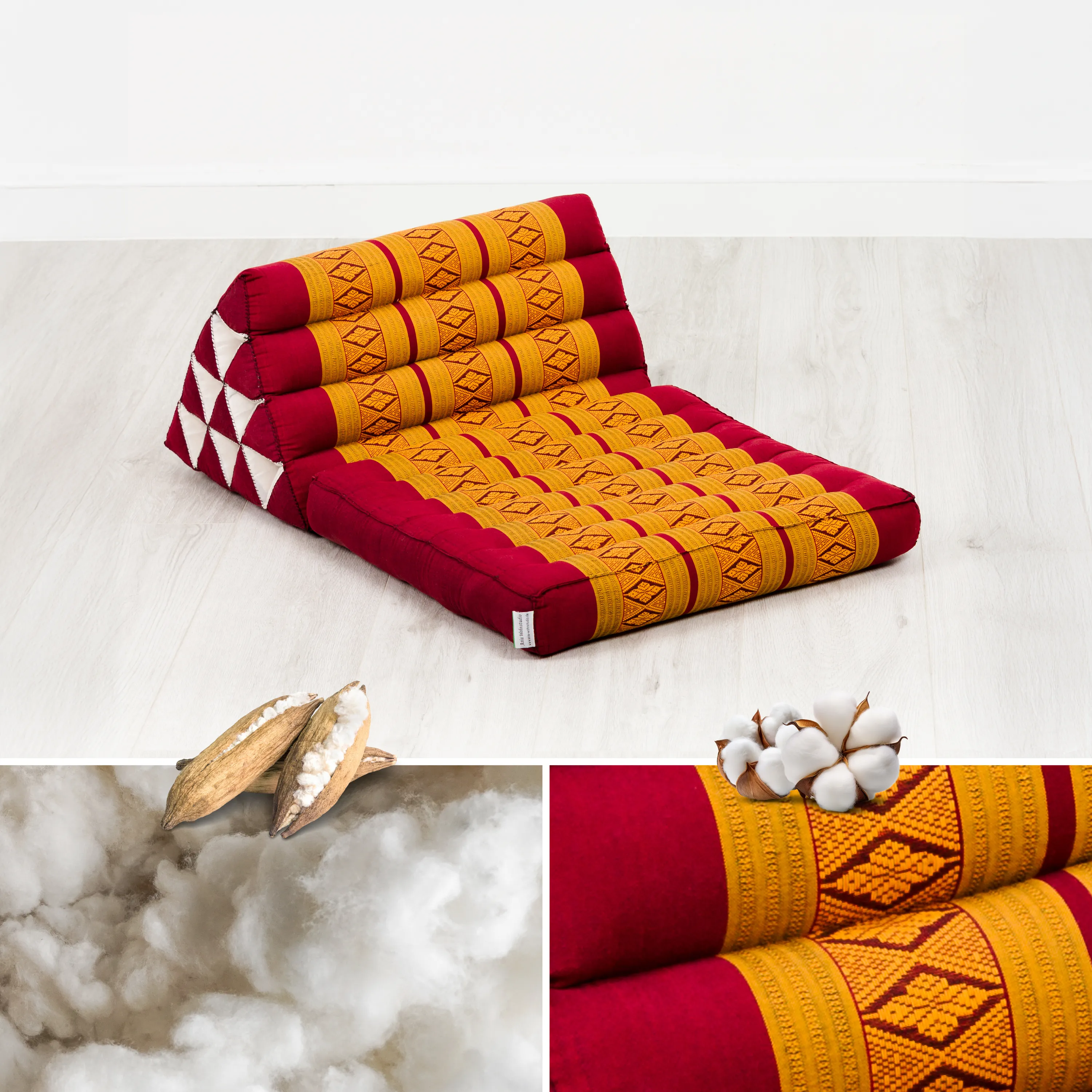 Coussin thaï avec matelas 1 partie en kapok