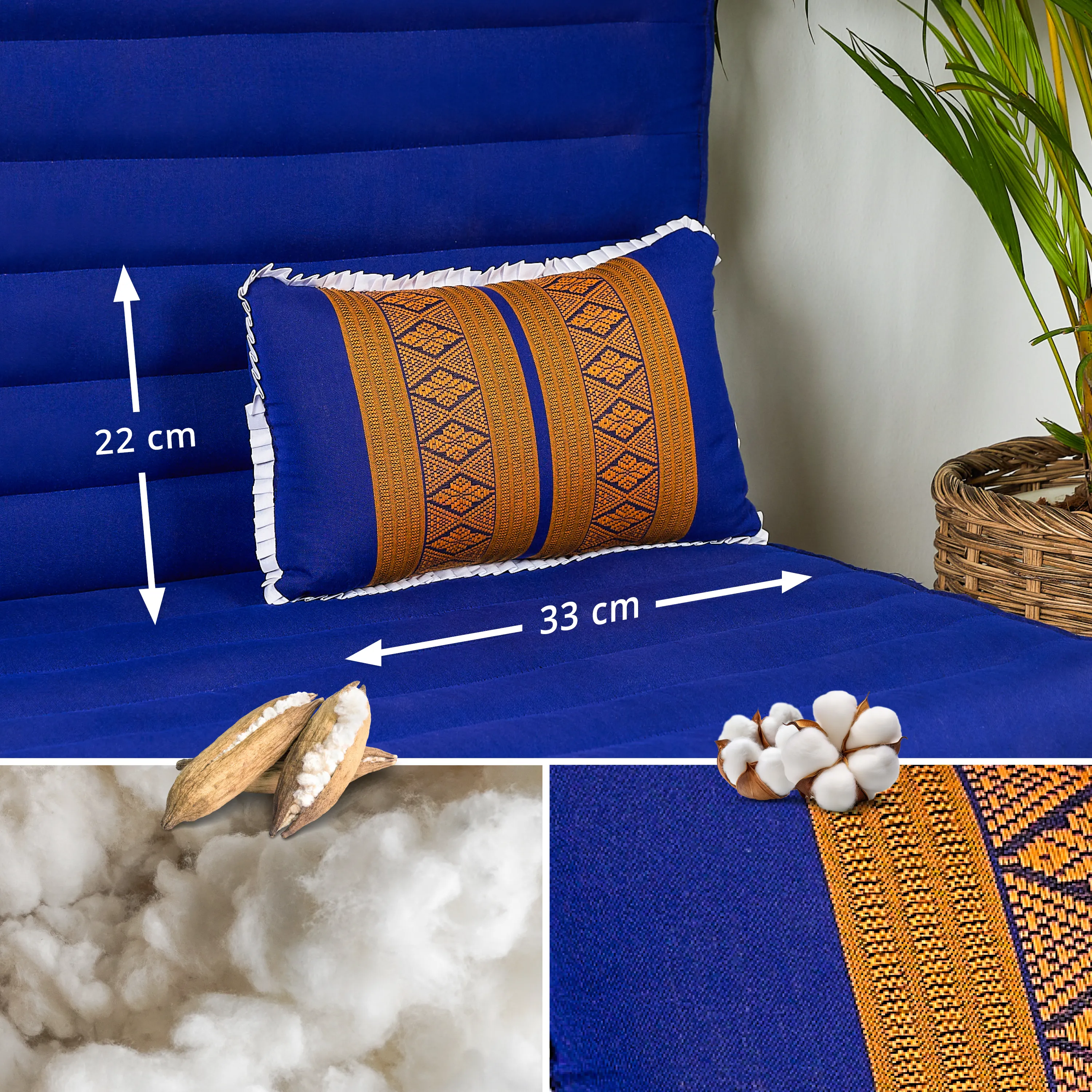 Coussin décoratif en kapok