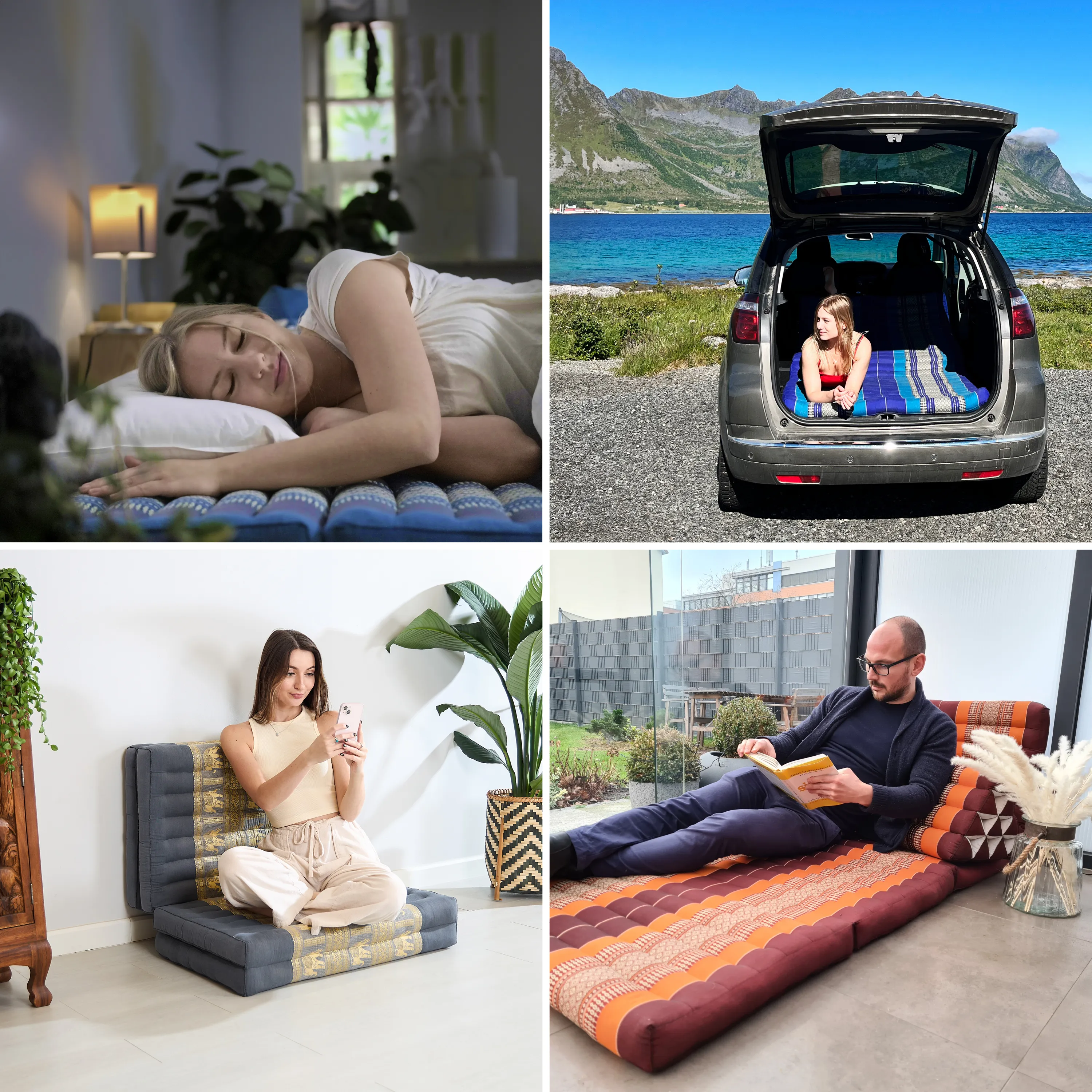 Matelas pliable en kapok, 80 cm de large, Deluxe