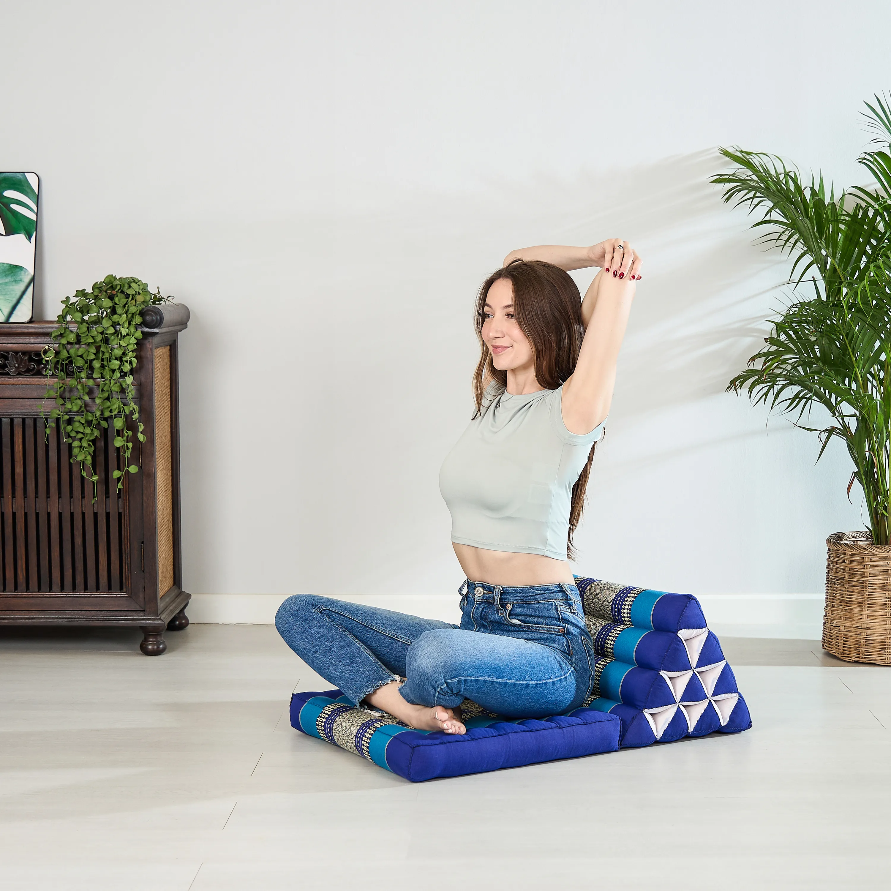 Coussin thaï avec matelas 1 partie en kapok