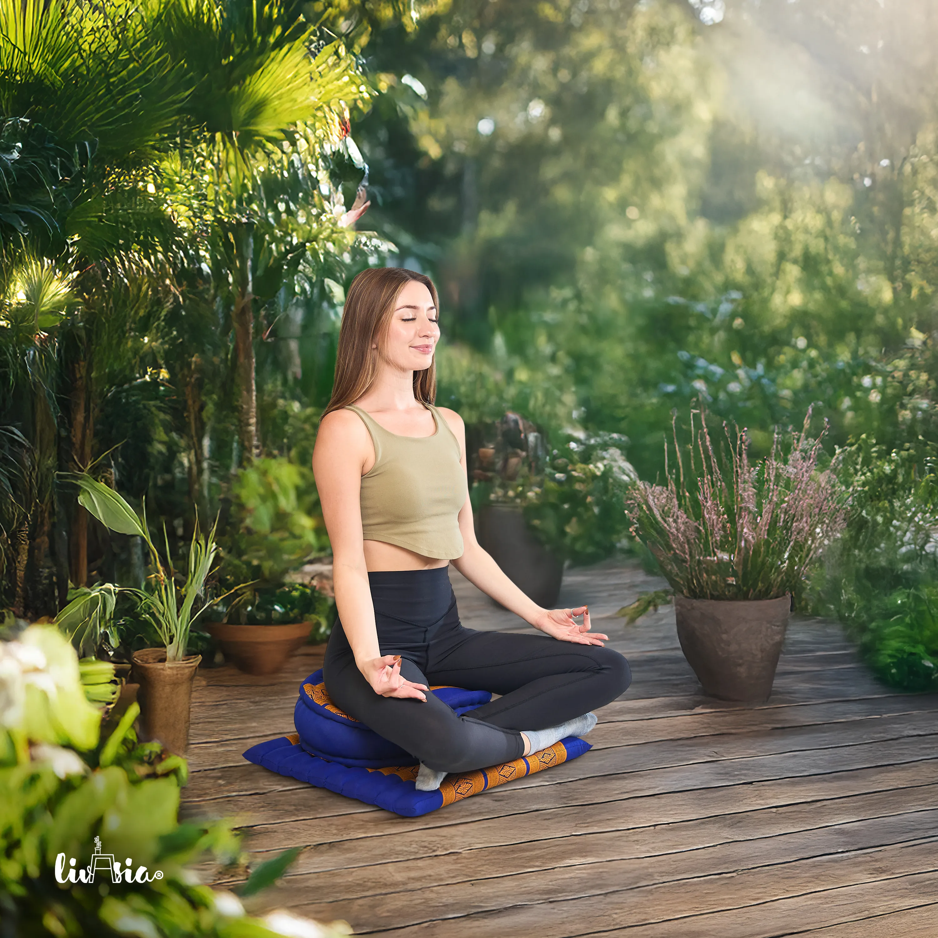Set de coussins de méditation en kapok L