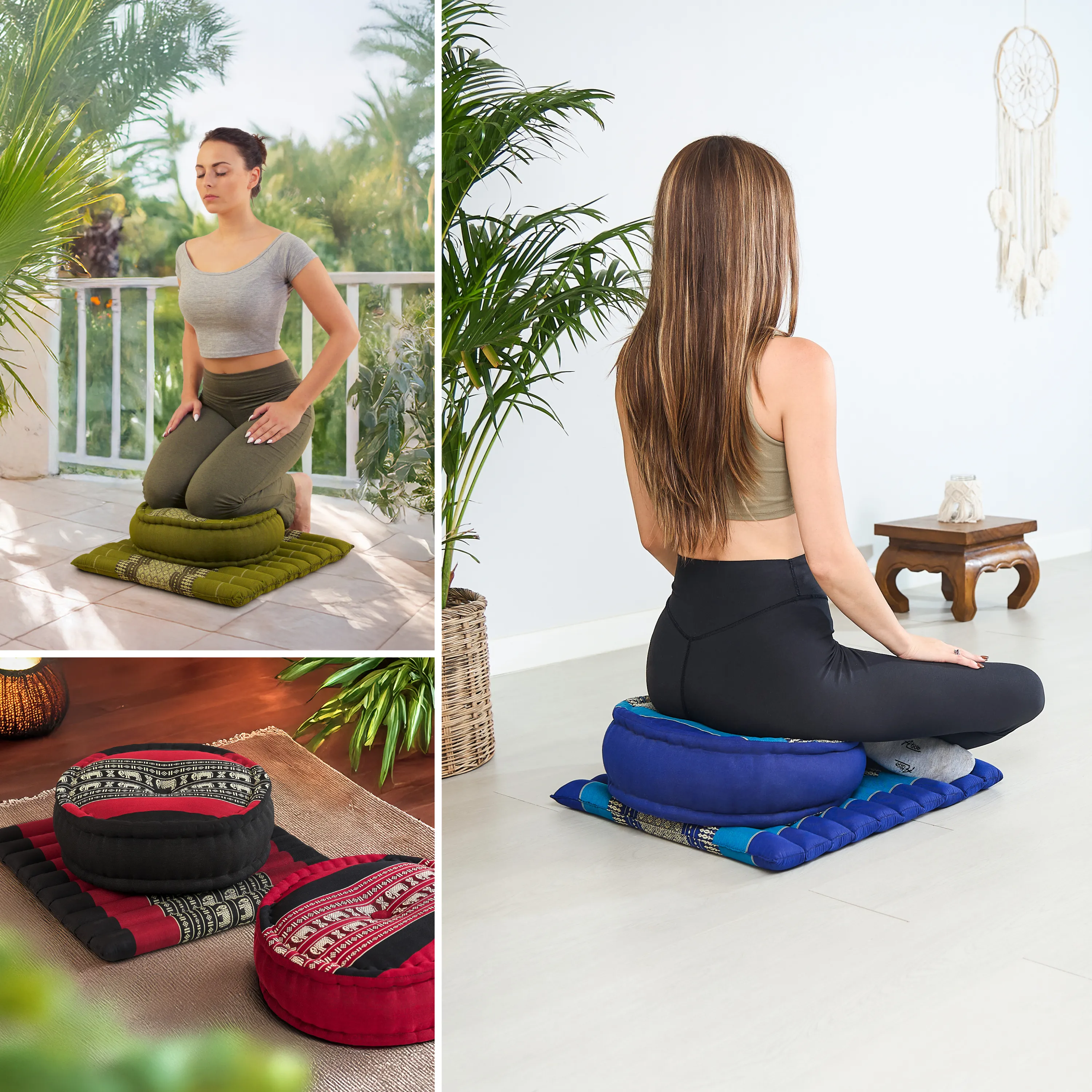 Set de coussins de méditation en kapok L