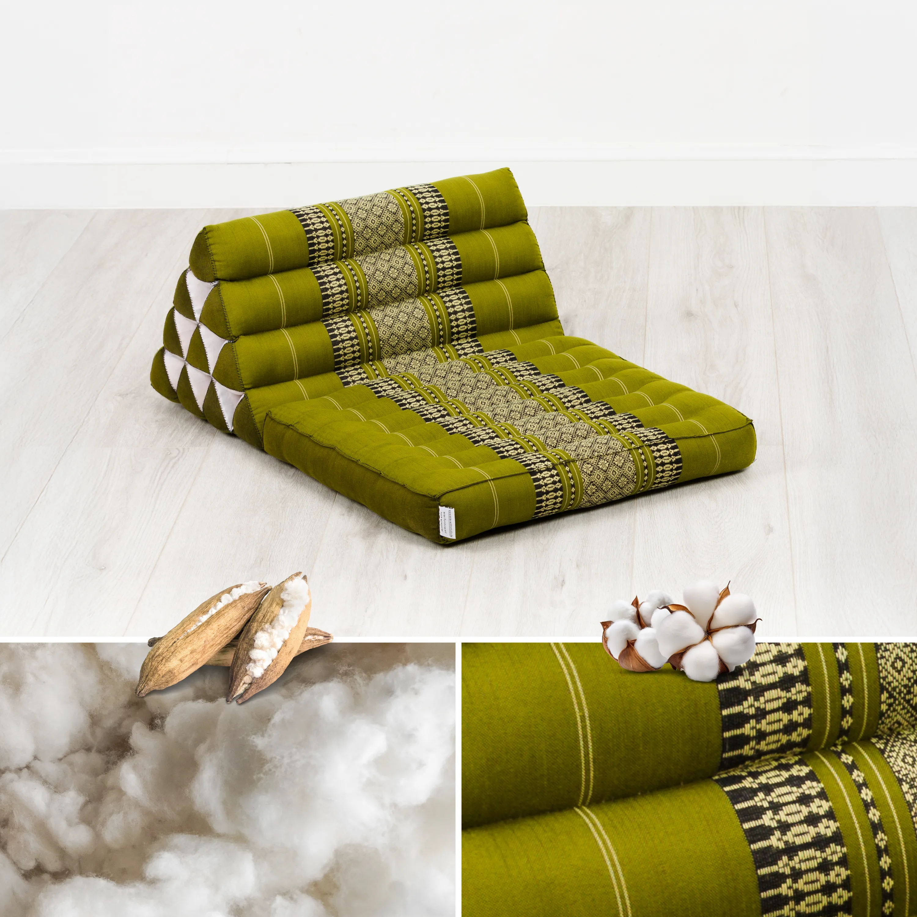 Coussin thaï avec matelas 1 partie en kapok