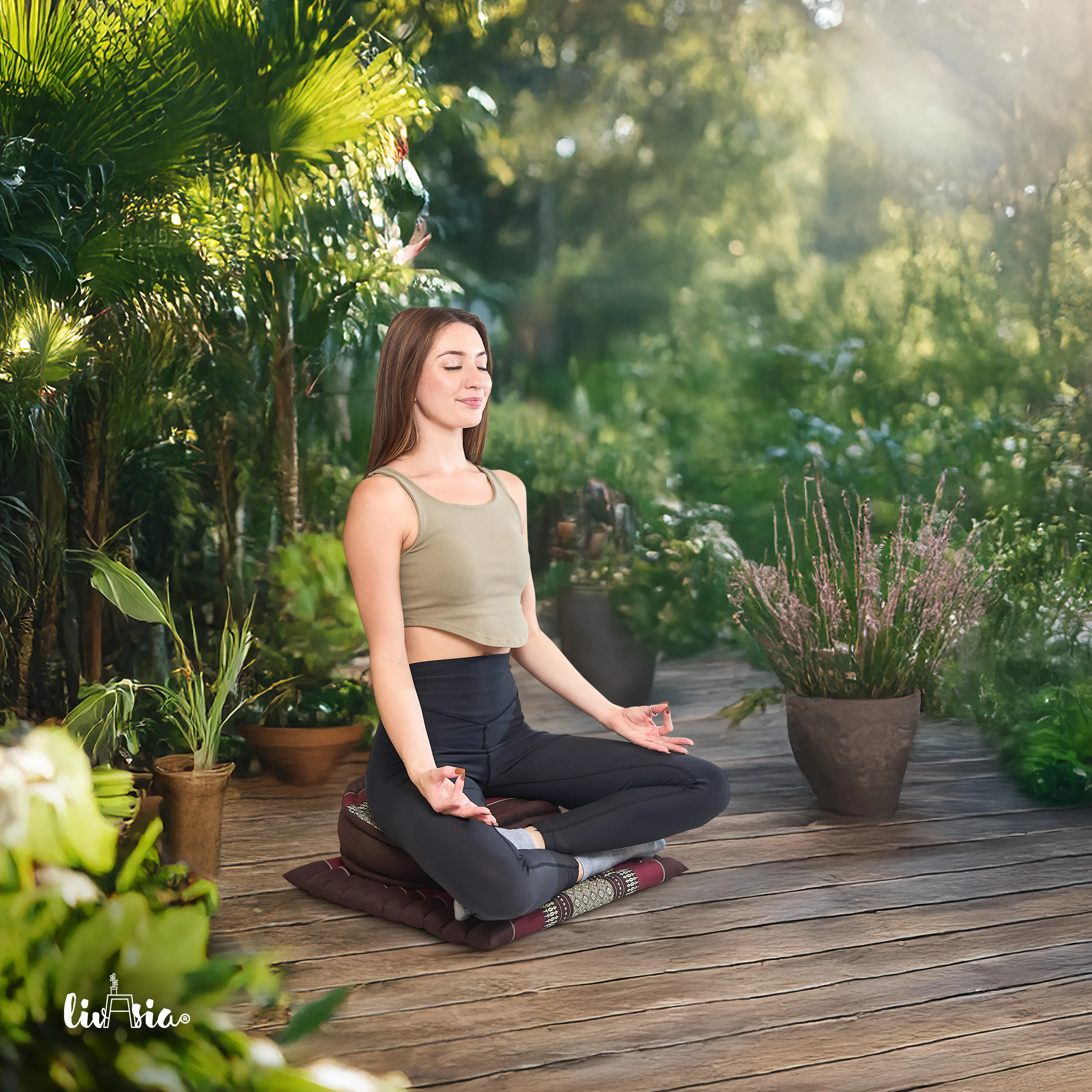Set de coussins de méditation en kapok L