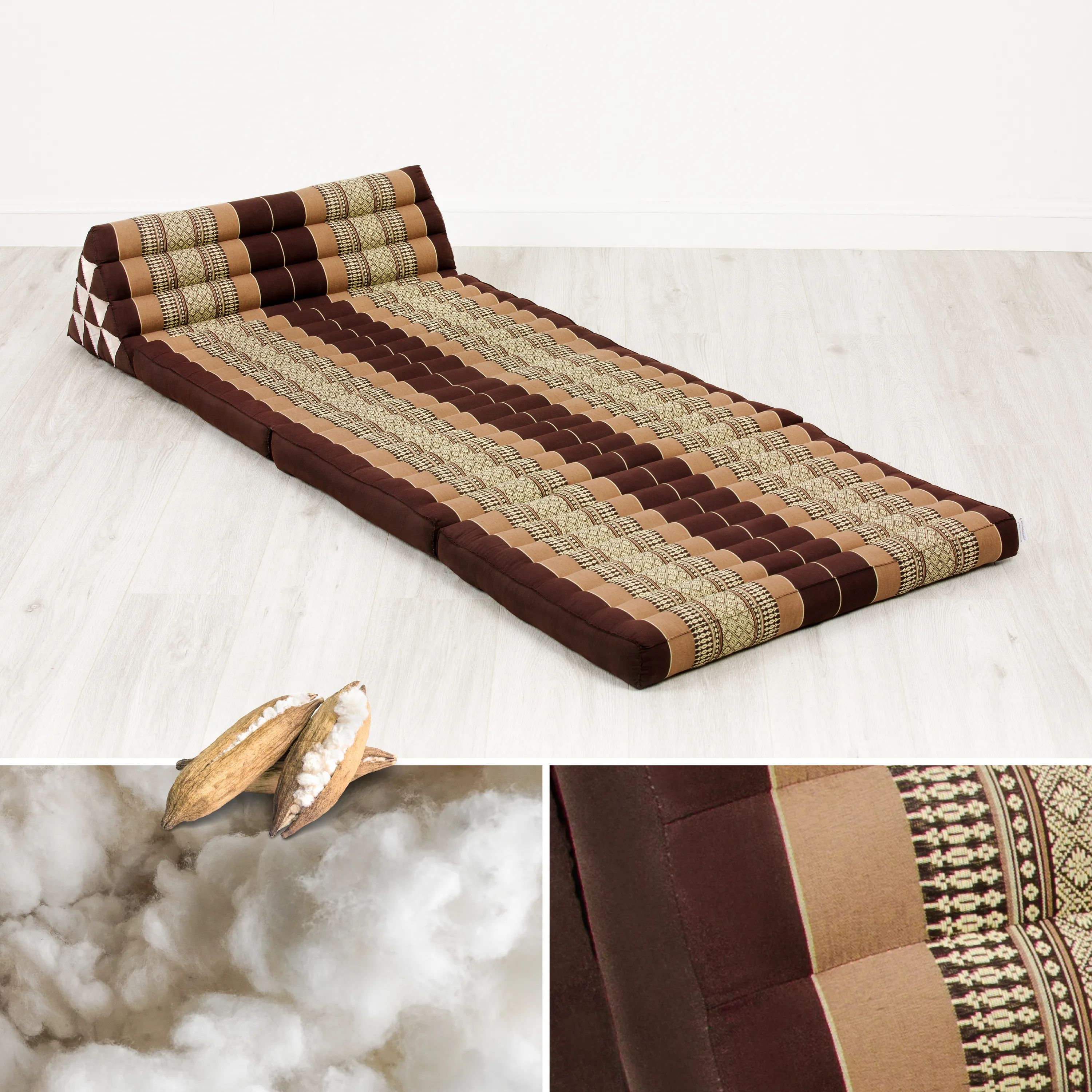 Coussin thaï en kapok largeur XXL