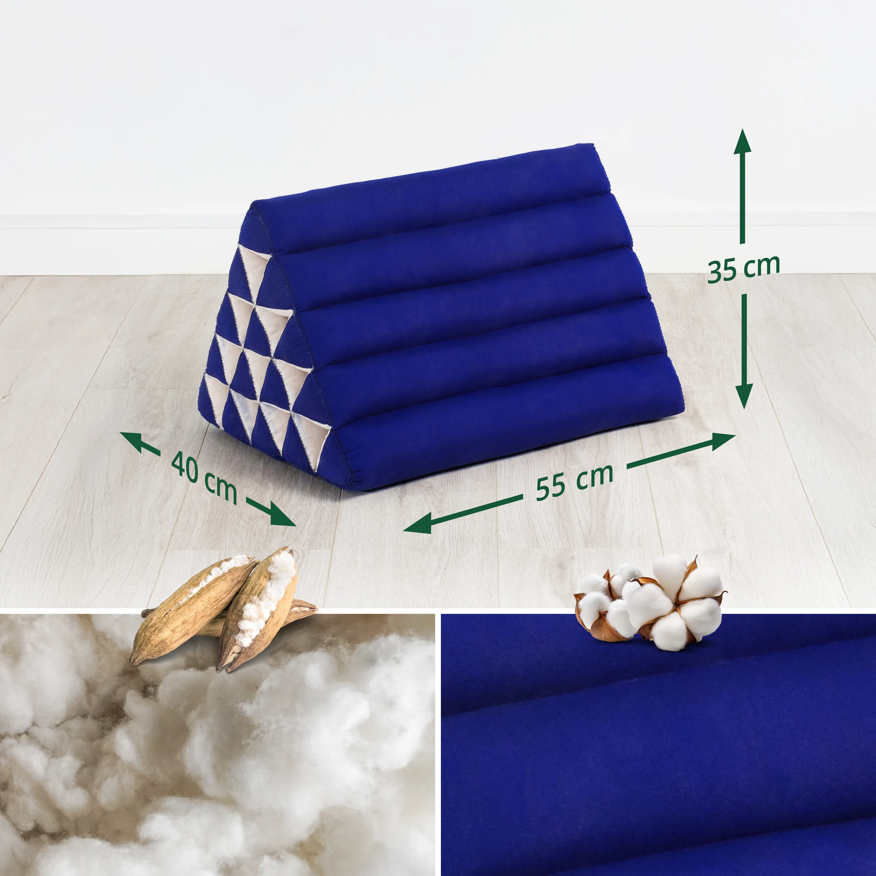 Coussin triangulaire haut en kapok, Basic