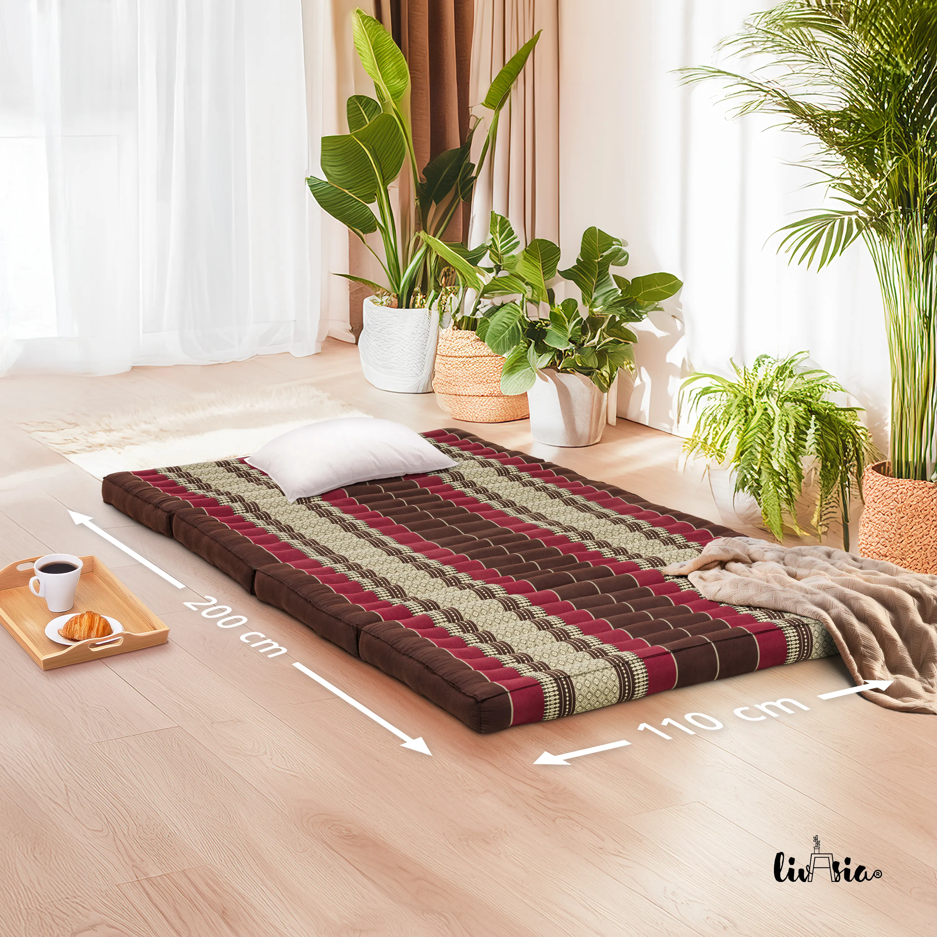 Matelas pliable en kapok, 110 cm de large, Classic