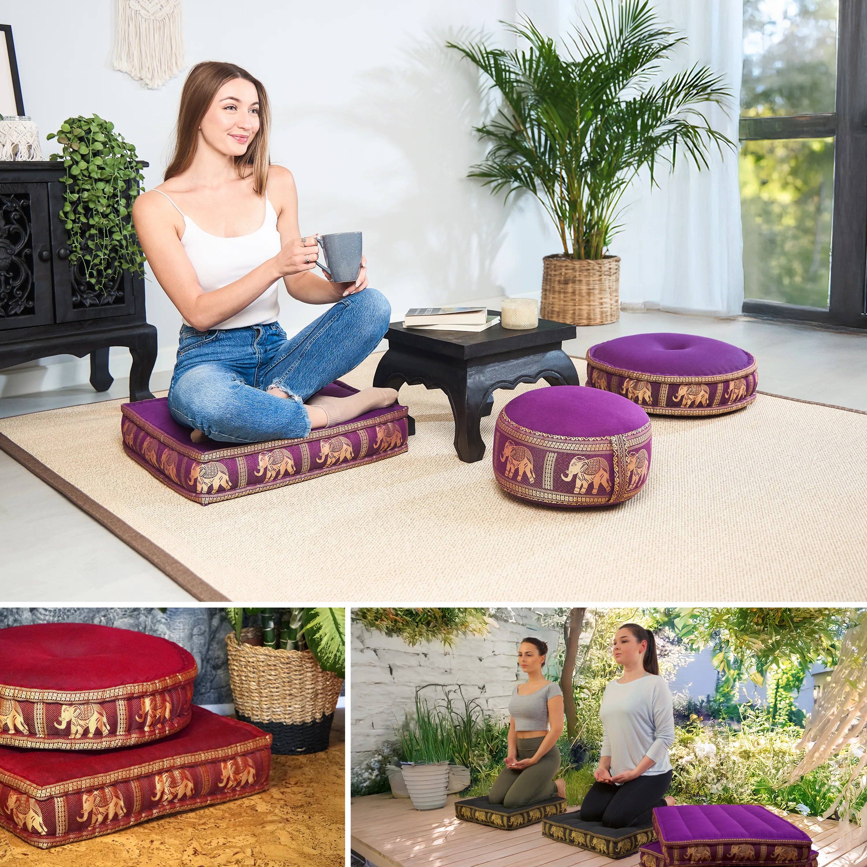 Coussin de sol en kapok, Deluxe