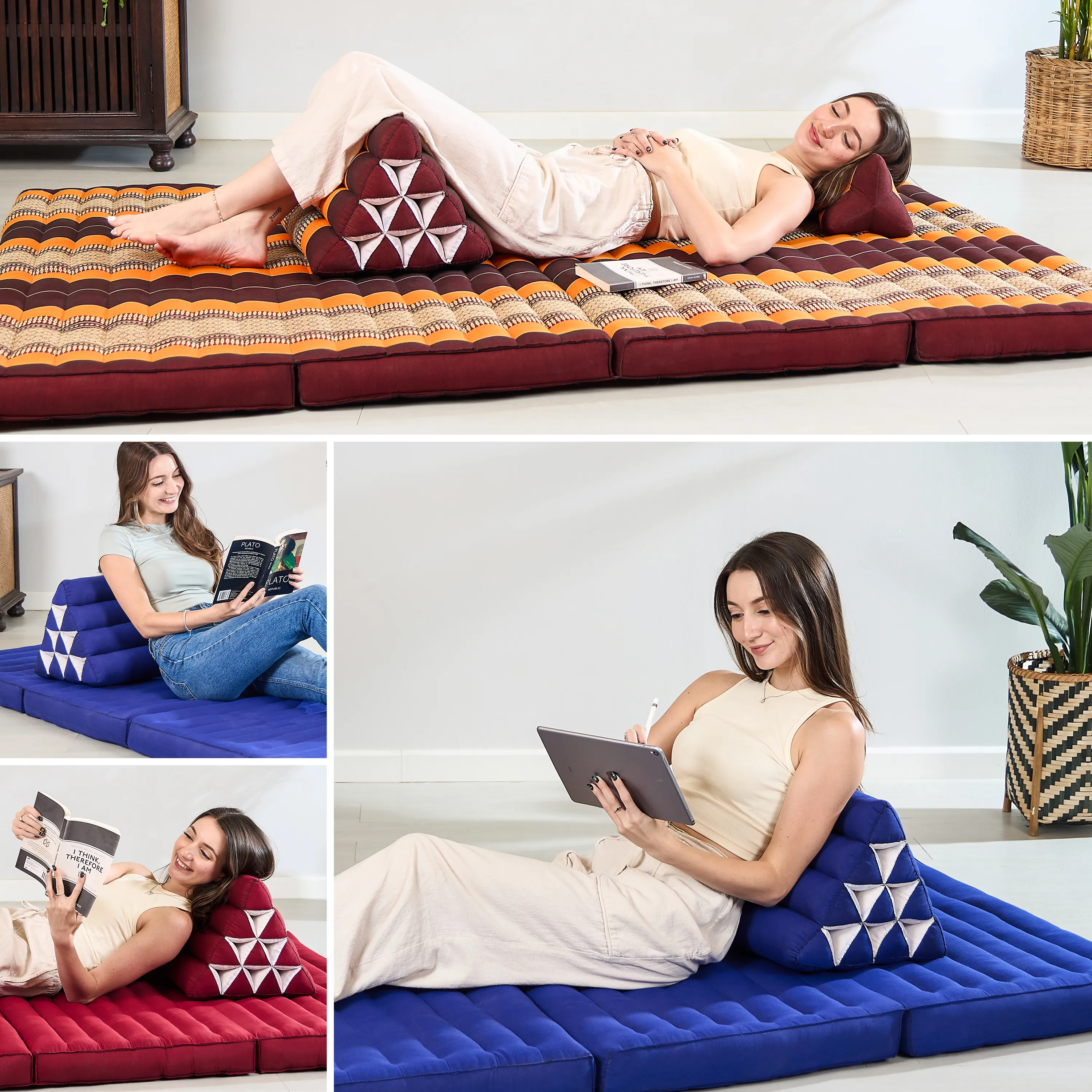 Coussin triangulaire en kapok, Basic