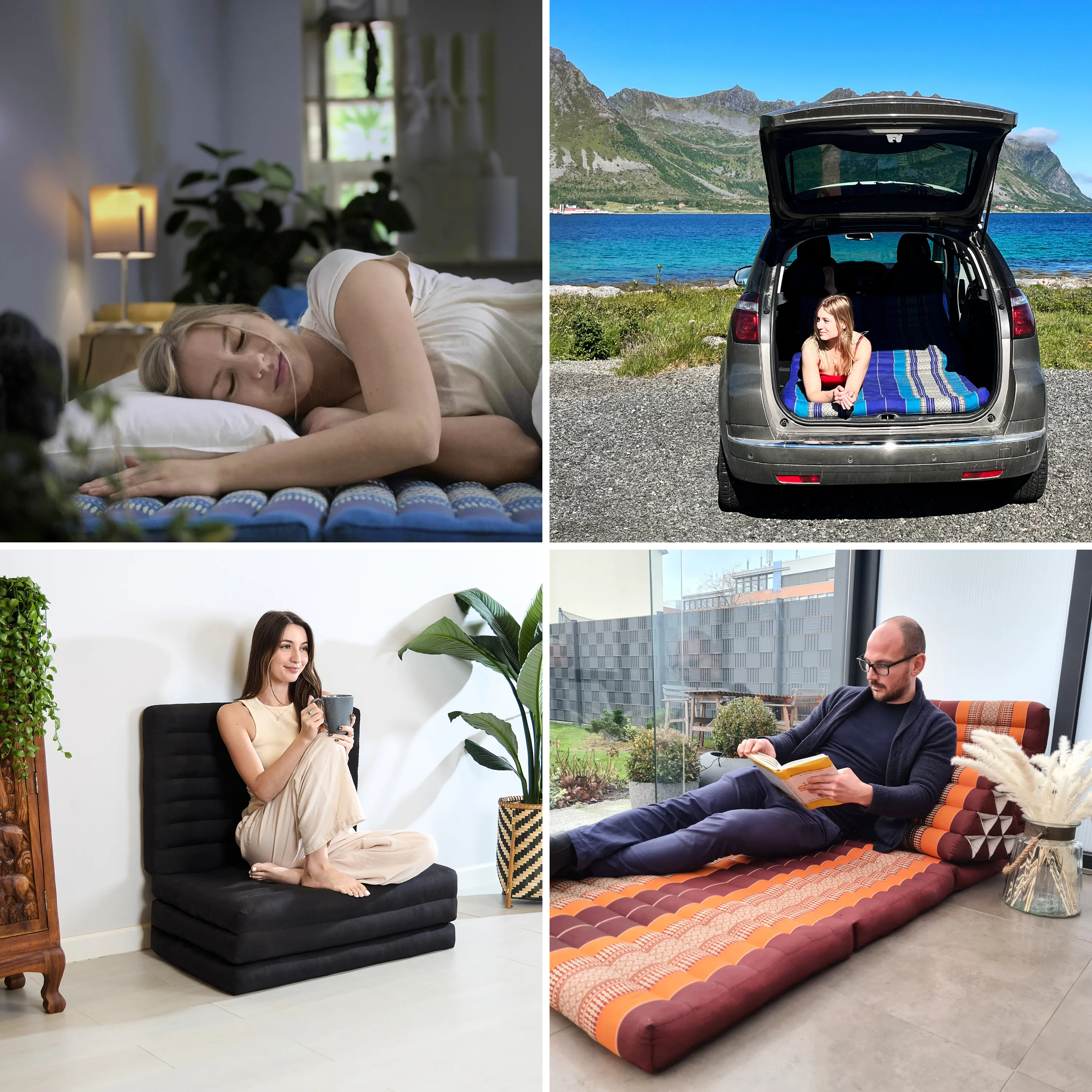 Matelas pliable en kapok, 80 cm de large, Basic