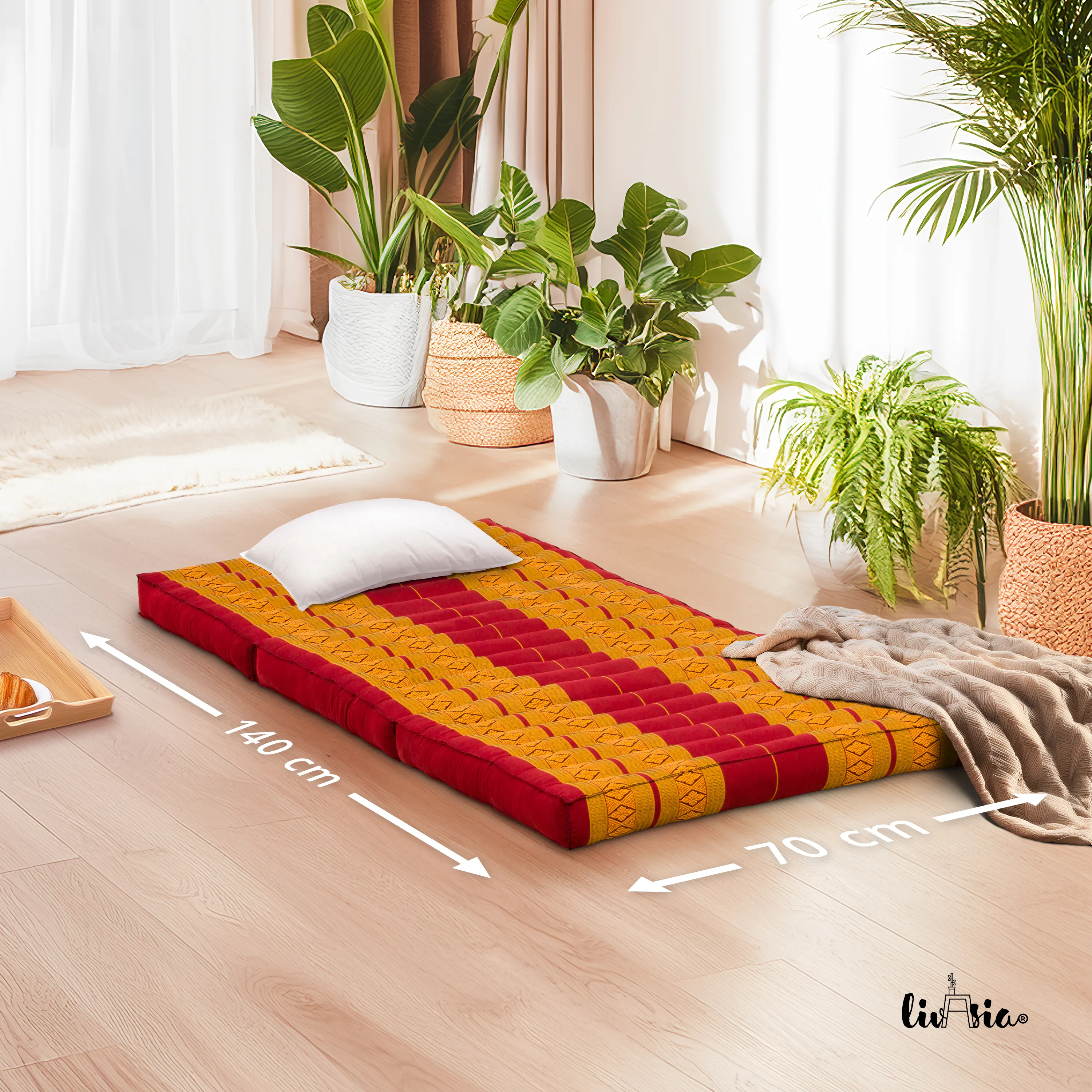 Matelas pliable pour enfant en kapok, 70 cm de large