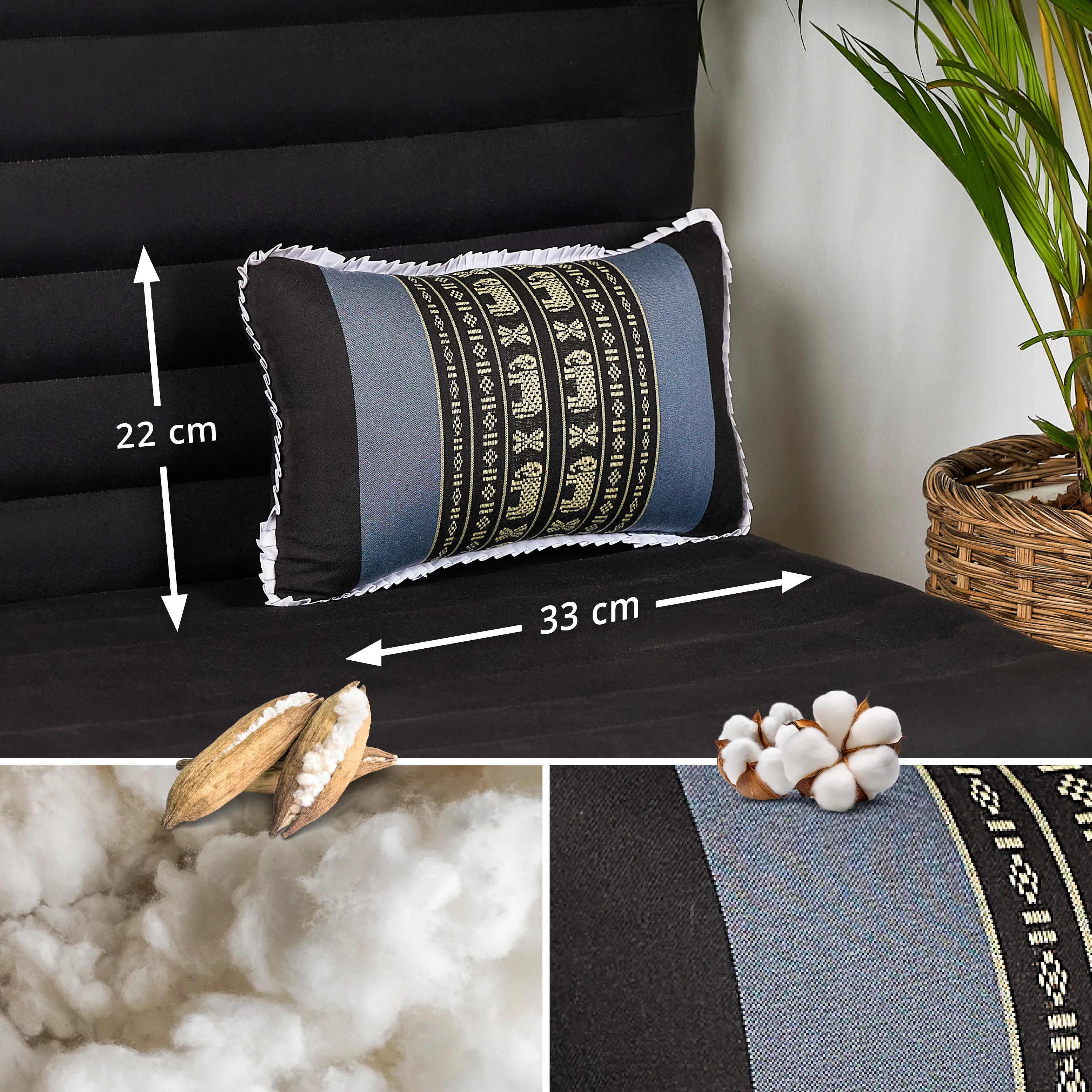 Coussin décoratif en kapok