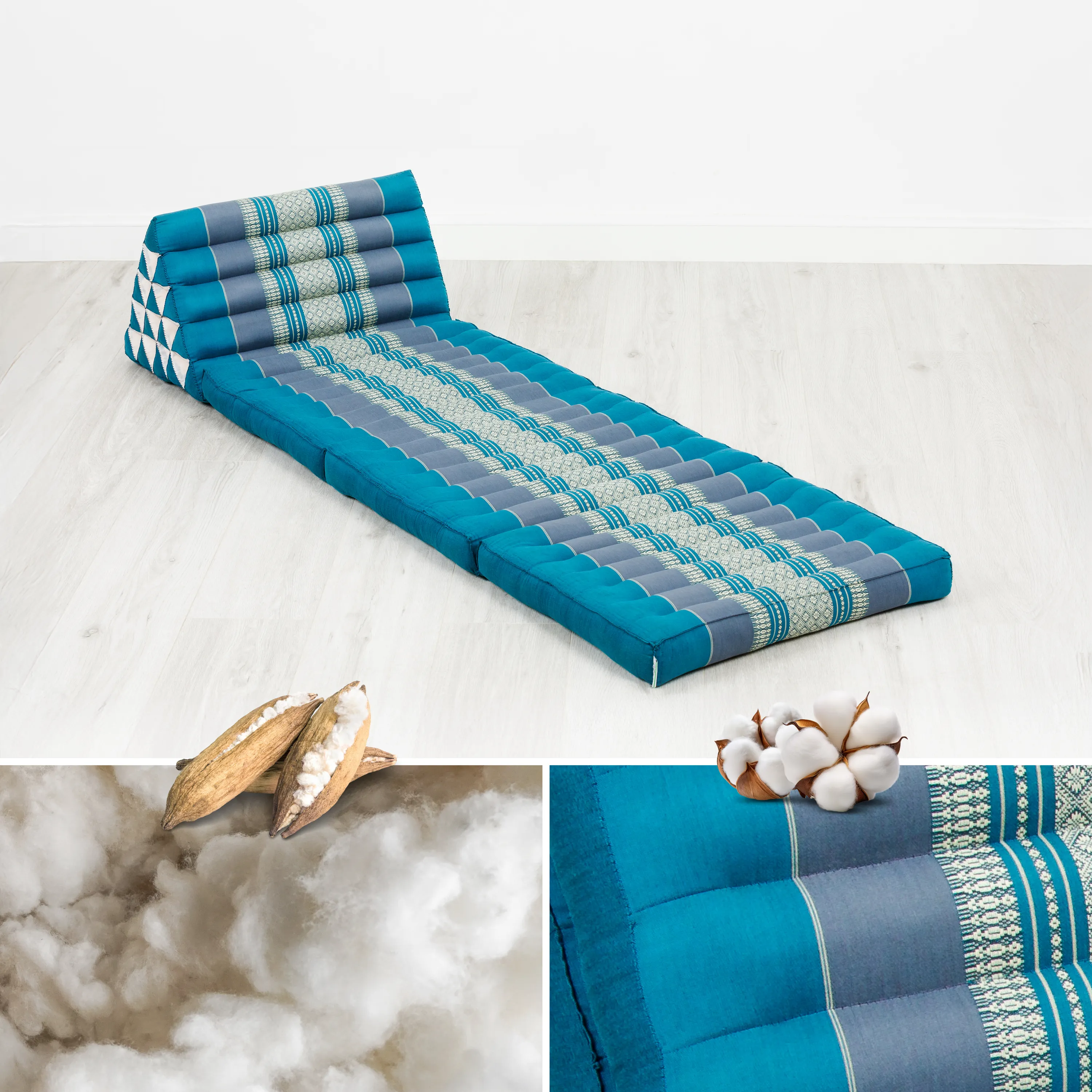 Coussin thaï en kapok hauteur XXL