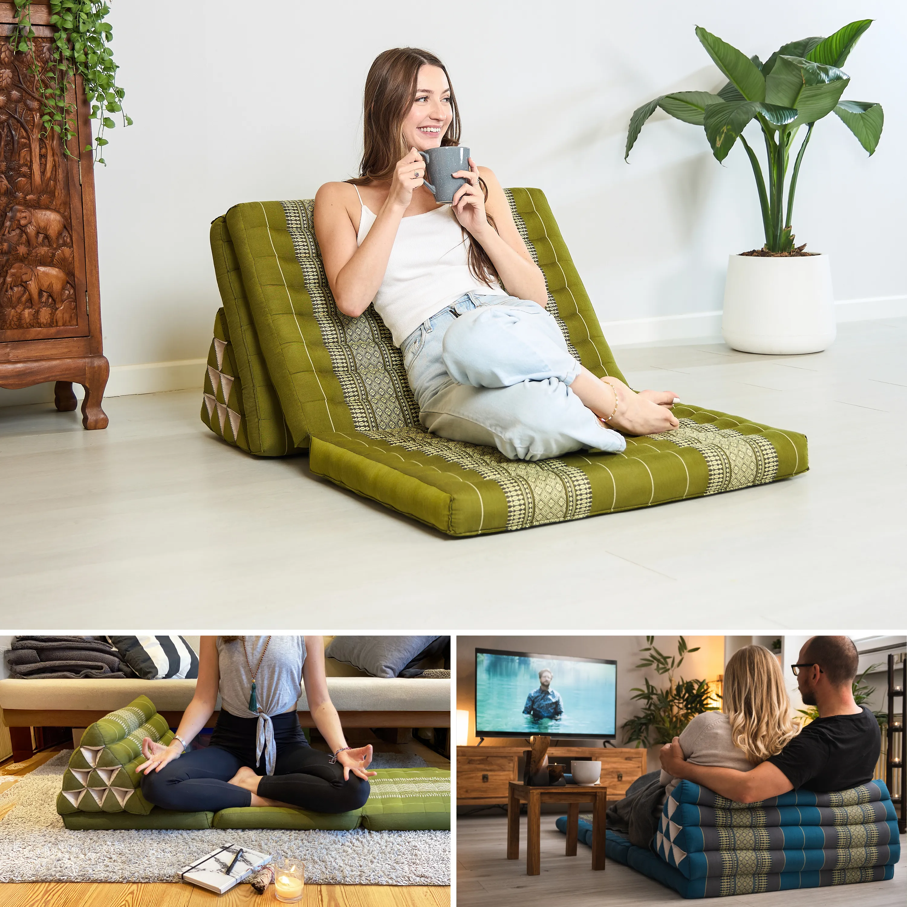 Coussin thaï en kapok largeur XXL